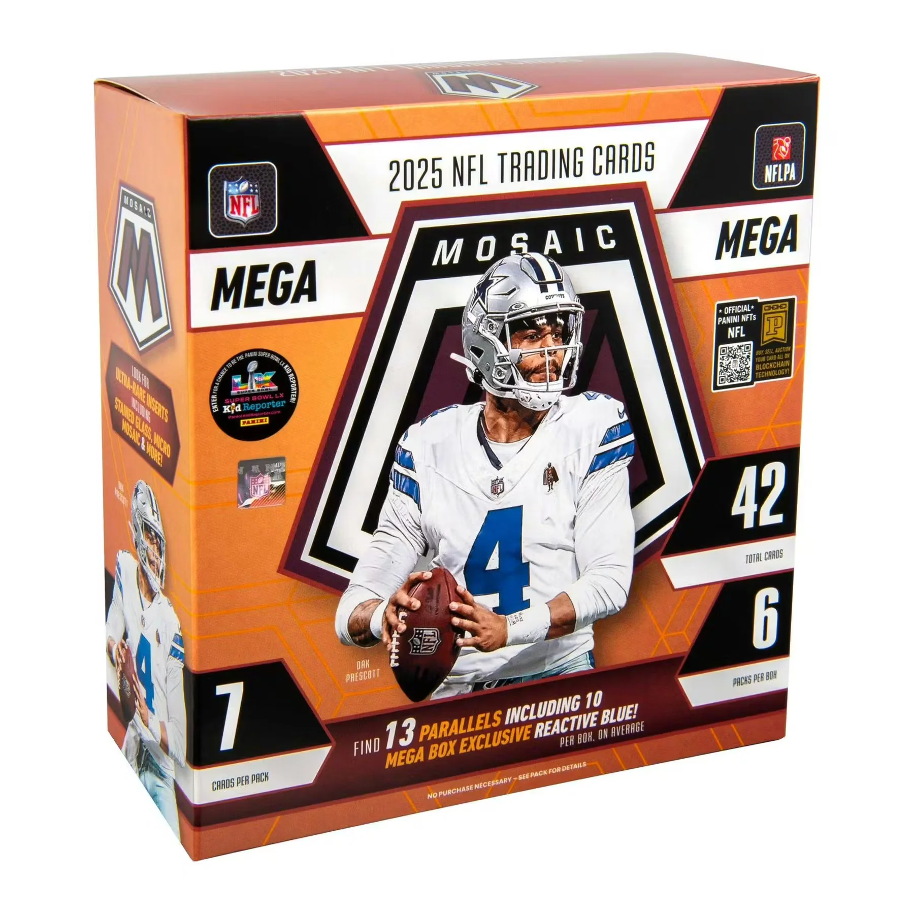 2025 Panini Mosaic NFL Football Mega Box (Orange)
