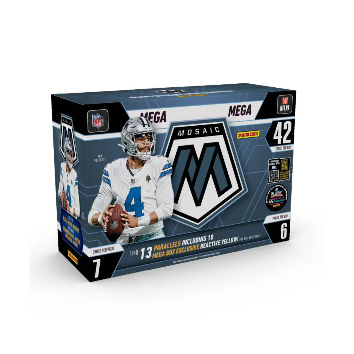 2025 Panini Mosaic NFL Football Mega Box (Reactive Yellow)