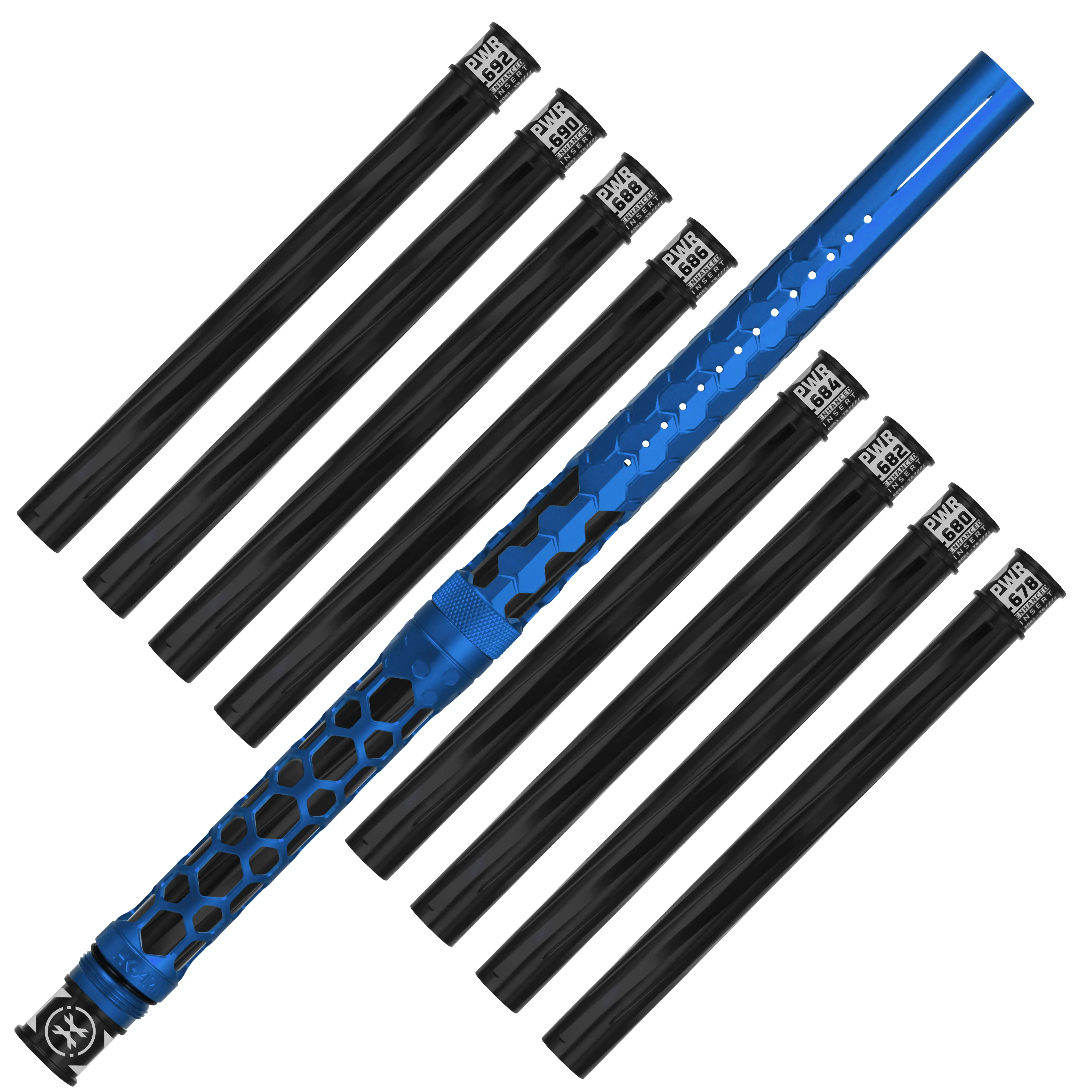 HK Army Hex PWR Barrel Kit - Blue - Black Inserts