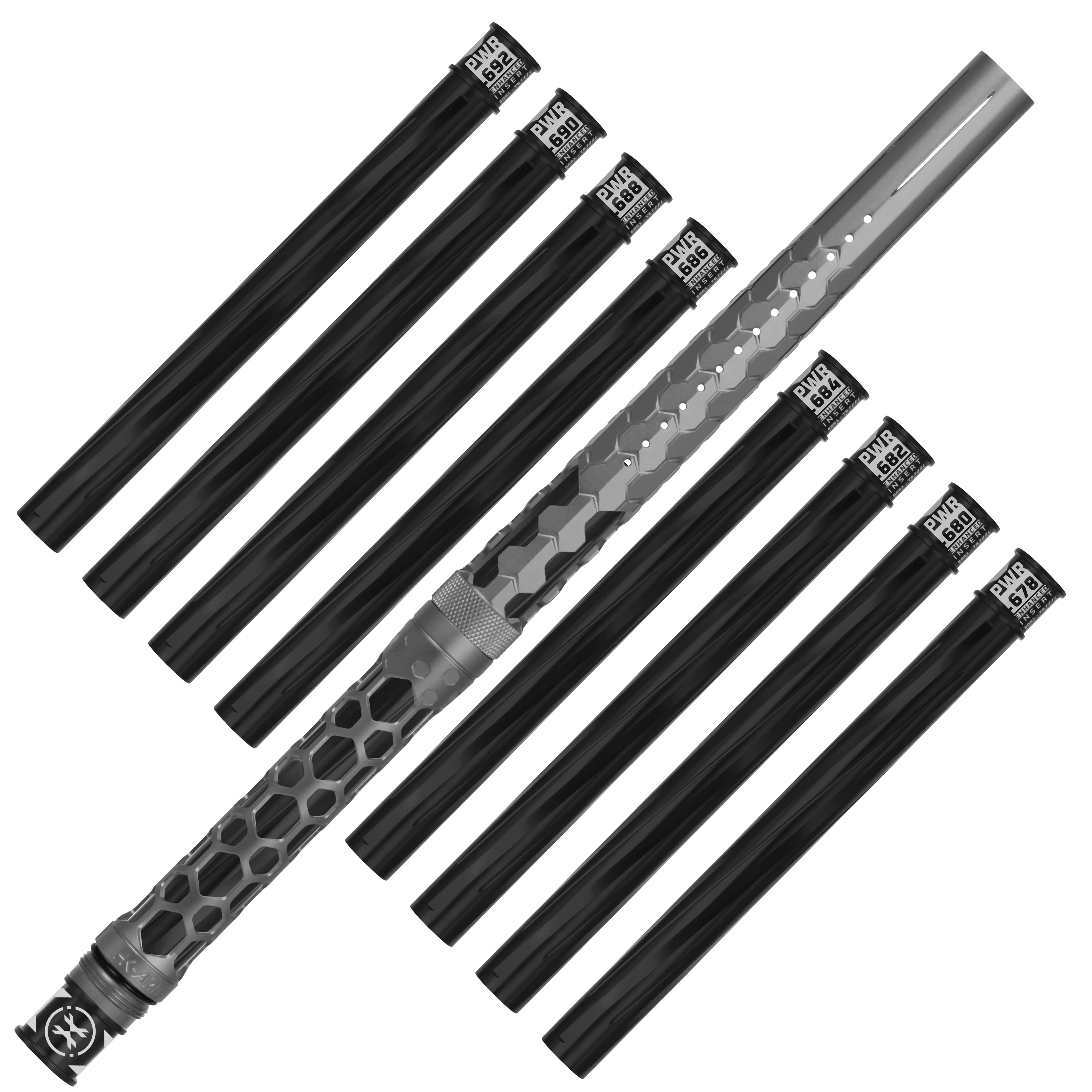 HK Army Hex PWR Barrel Kit - Graphite - Black Inserts