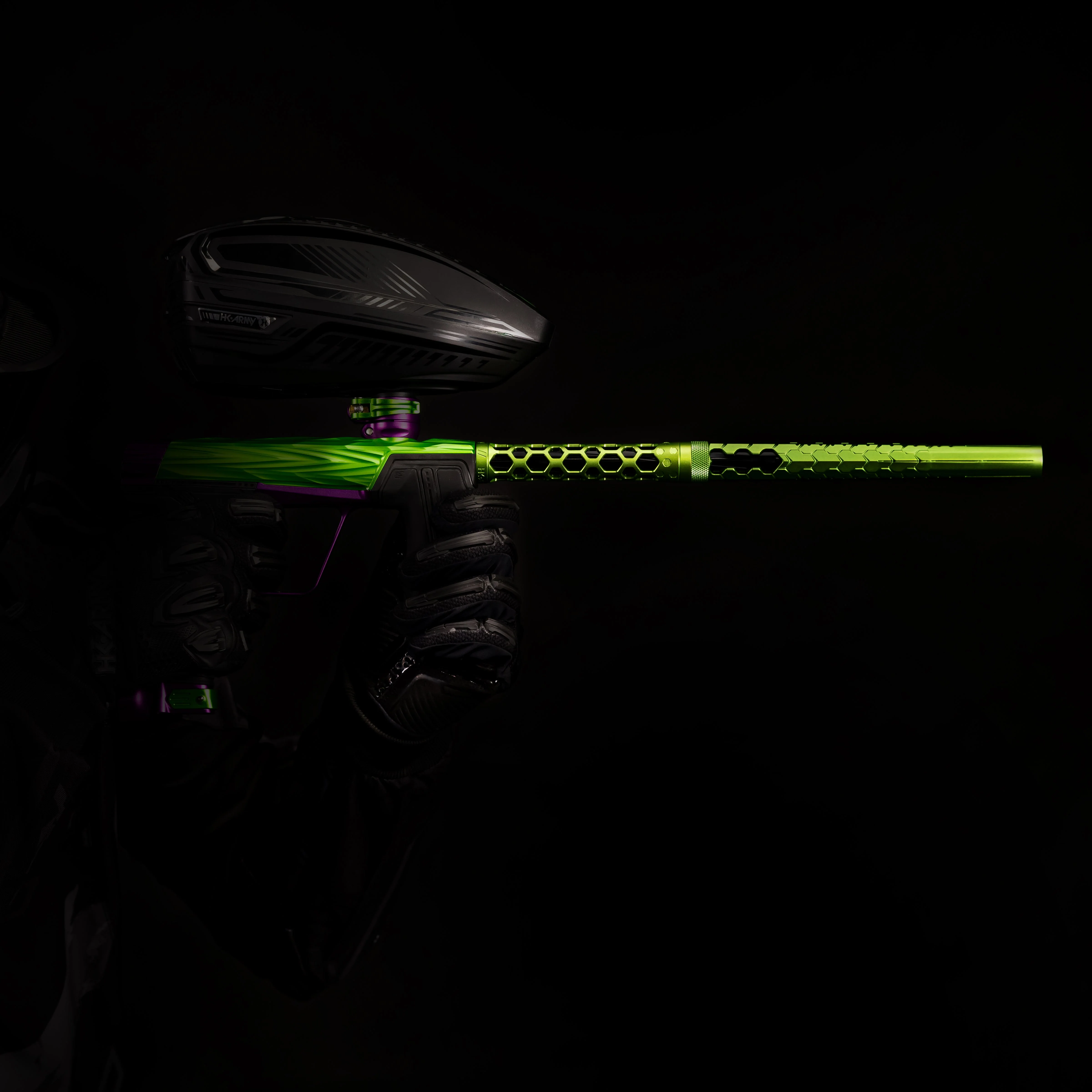 HK Army Hex PWR Barrel Kit - Lime - Black Inserts - Image 3