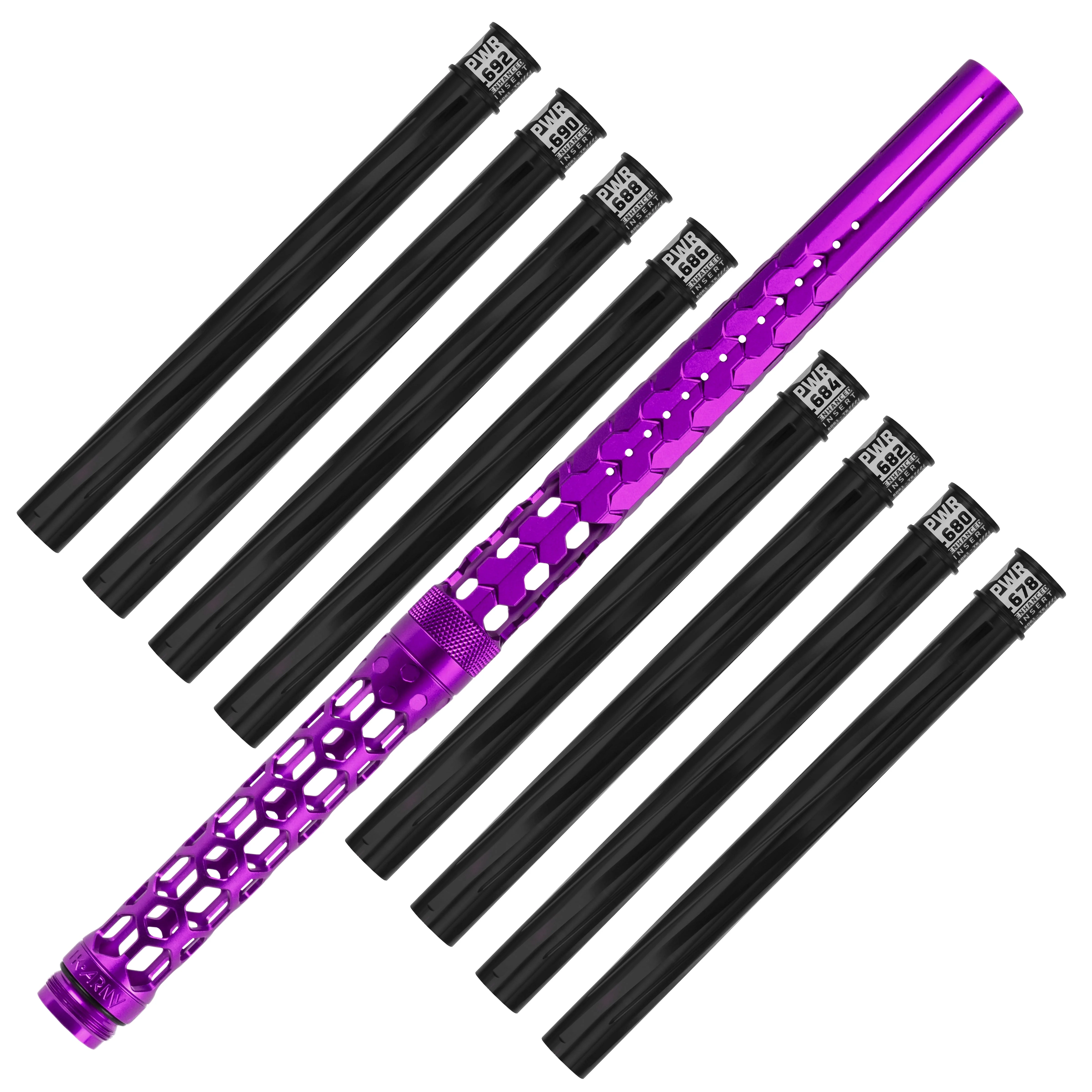 HK Army Hex PWR Barrel Kit - Purple - Black Inserts - Image 3