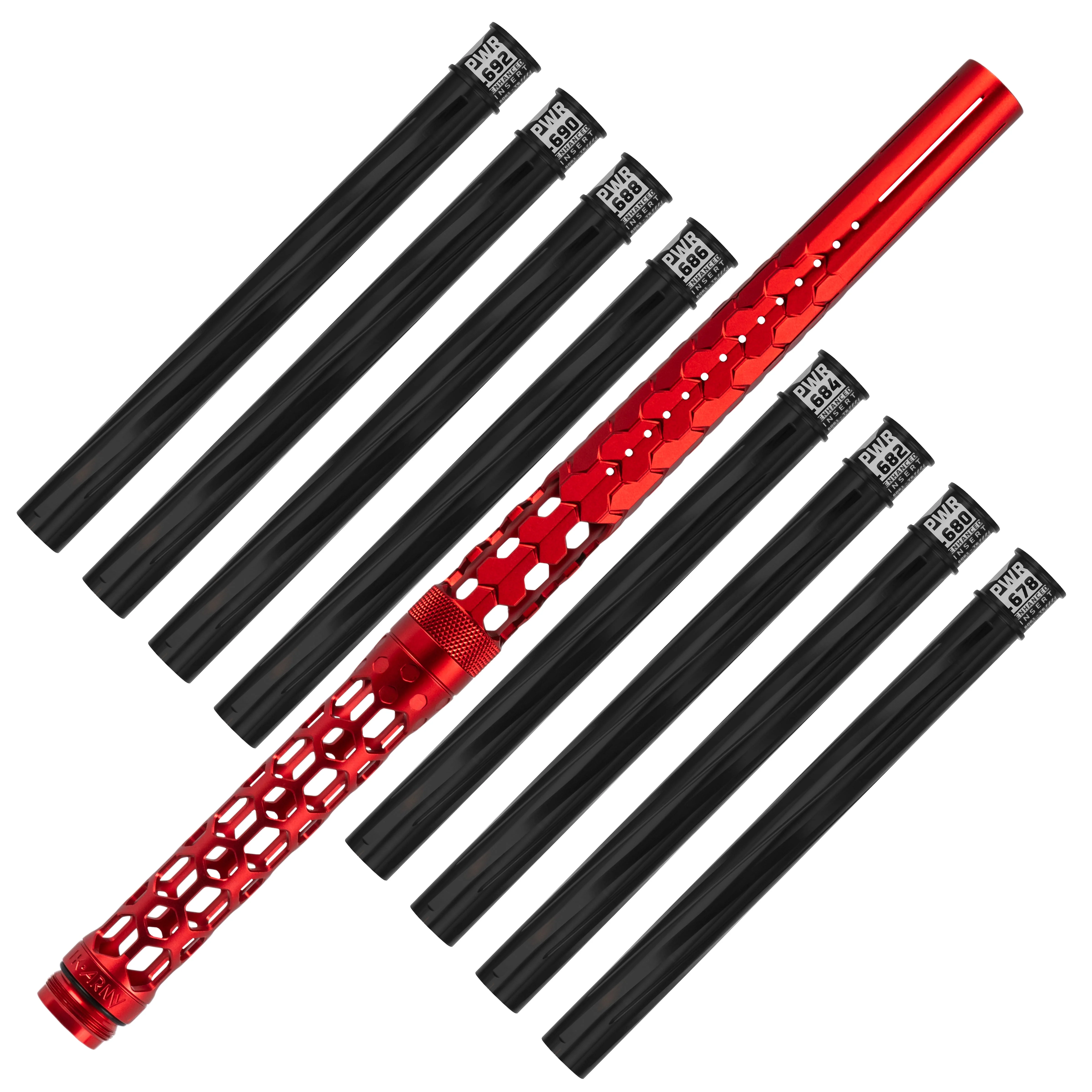 HK Army Hex PWR Barrel Kit - Red - Black Inserts - Image 4