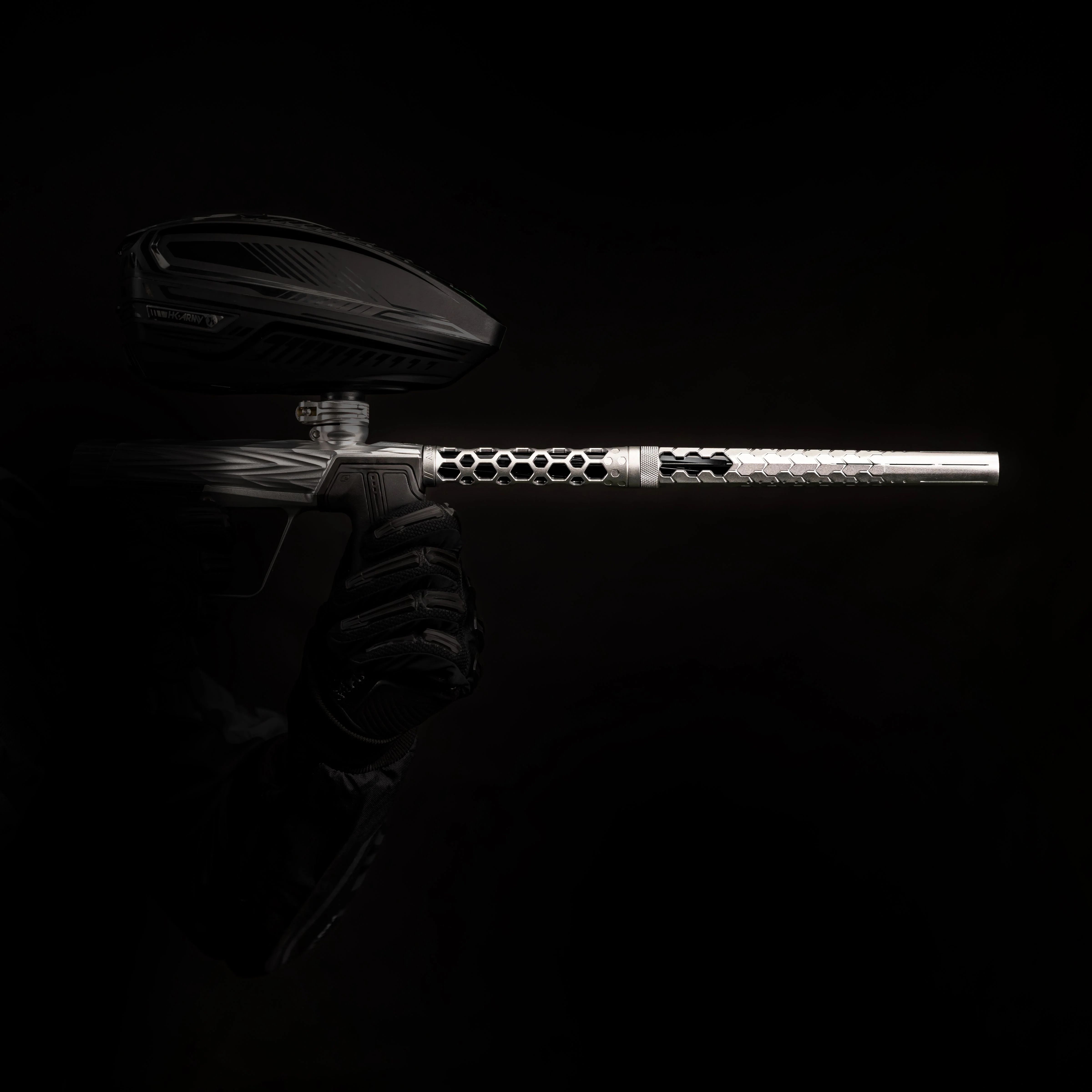 HK Army Hex PWR Barrel Kit - Silver - Black Inserts - Image 3