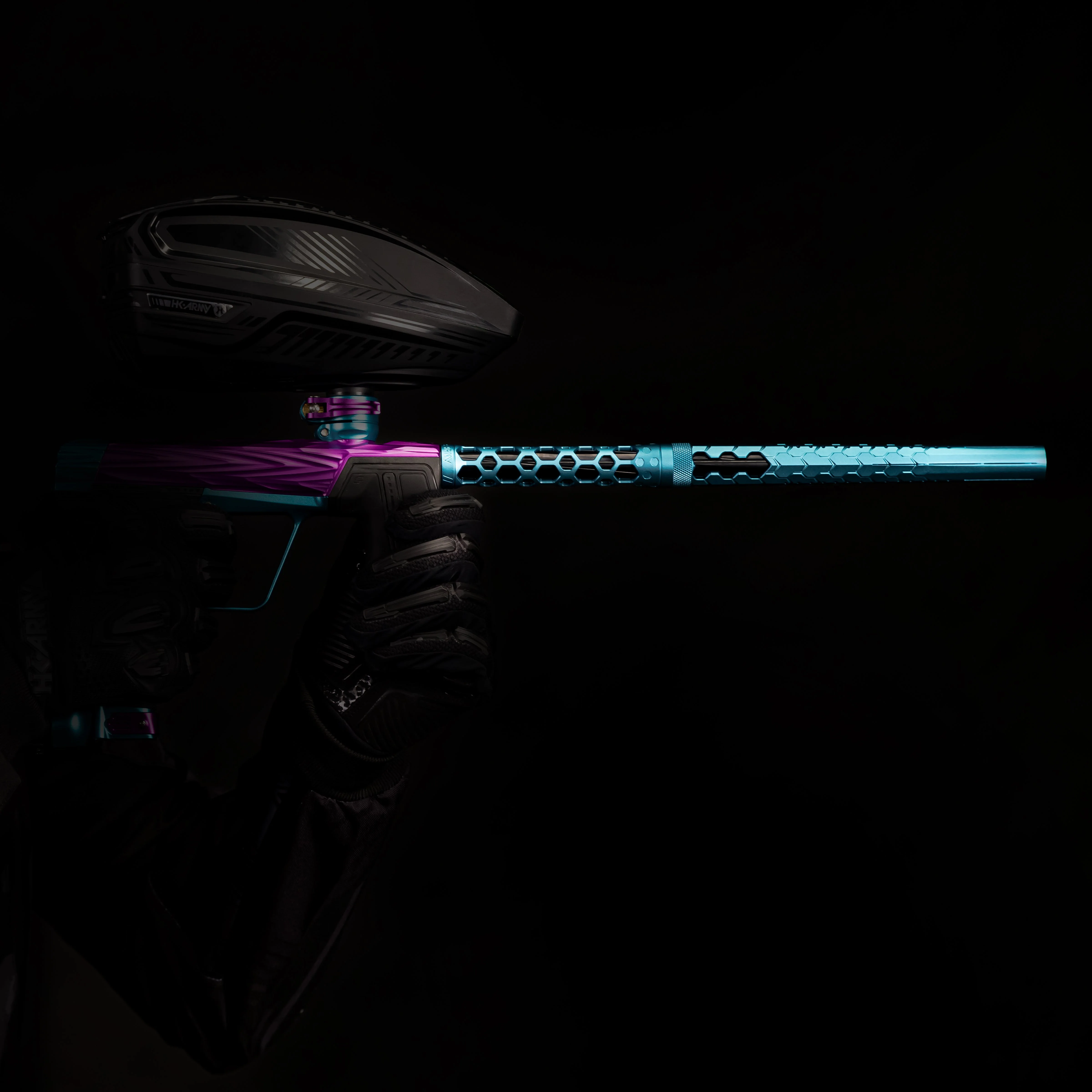 HK Army Hex PWR Barrel Kit - Turquoise - Black Inserts - Image 3
