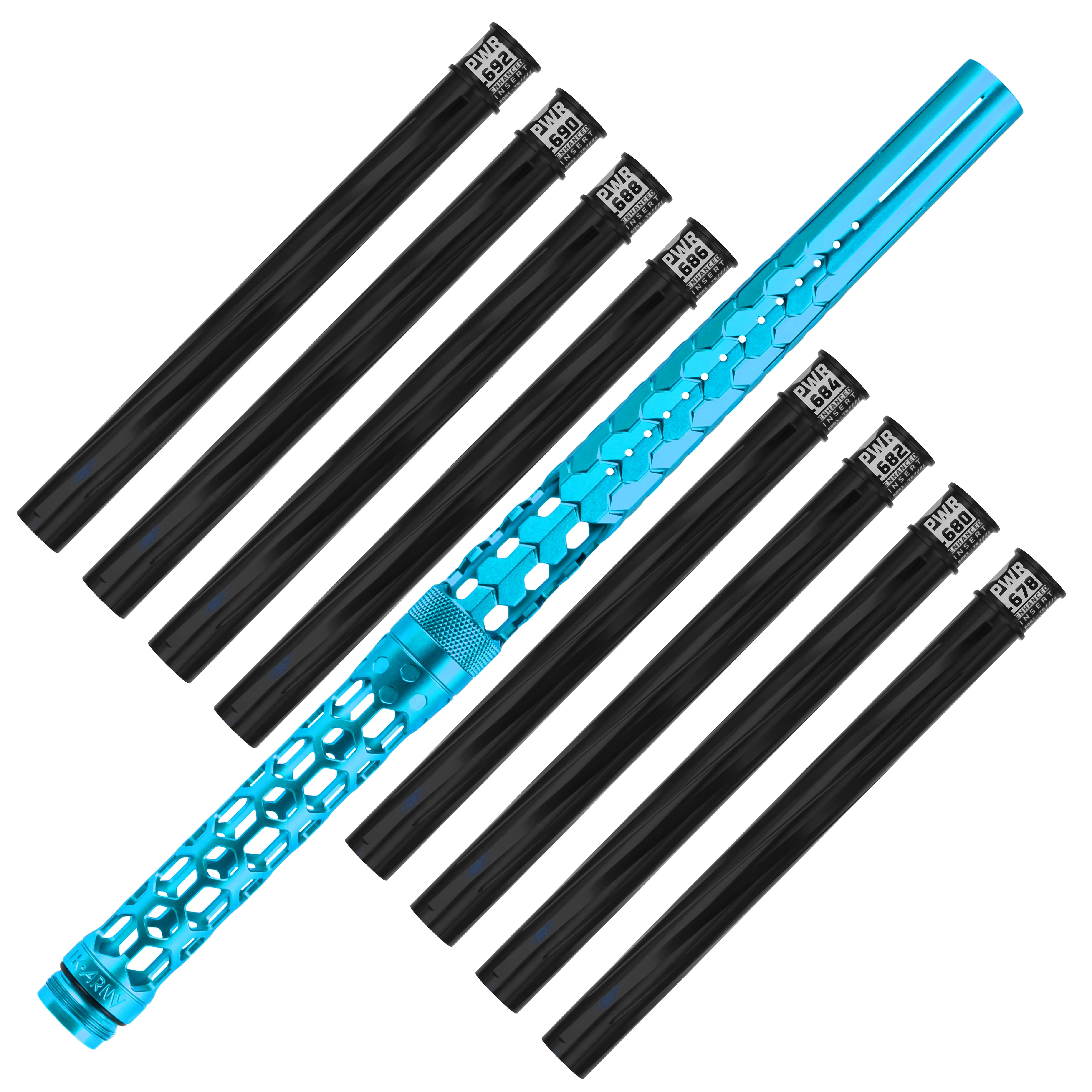 HK Army Hex PWR Barrel Kit - Turquoise - Black Inserts - Image 4