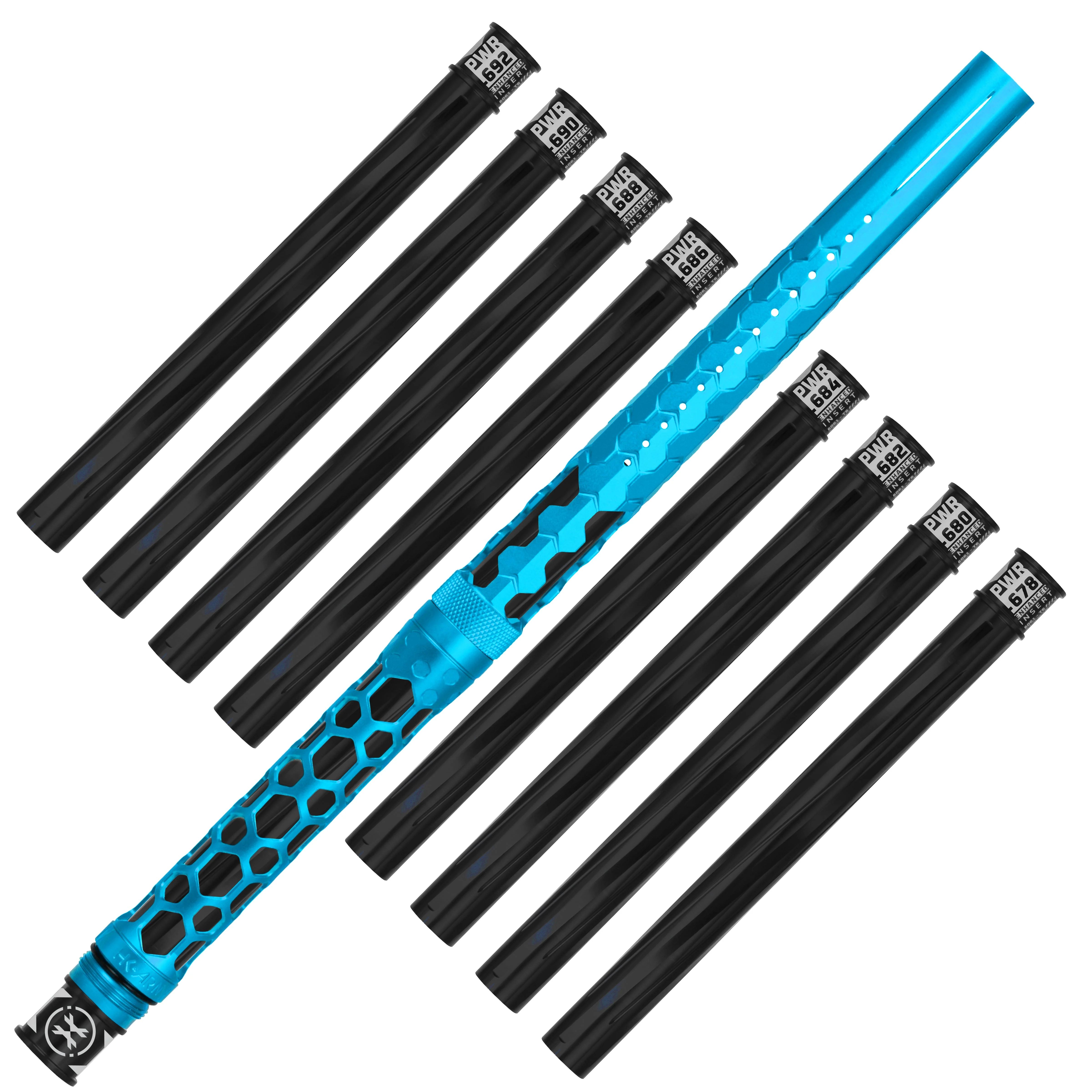 HK Army Hex PWR Barrel Kit - Turquoise - Black Inserts - Image 9
