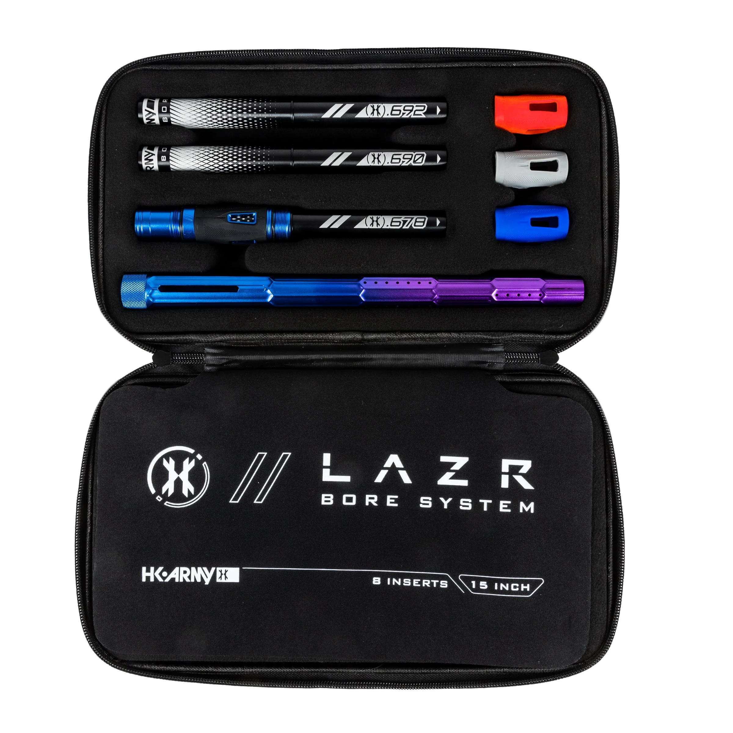 LAZR Elite Fractal Barrel Kit - 15" Blue/Purple Black Inserts - Cocker Threads - Image 2