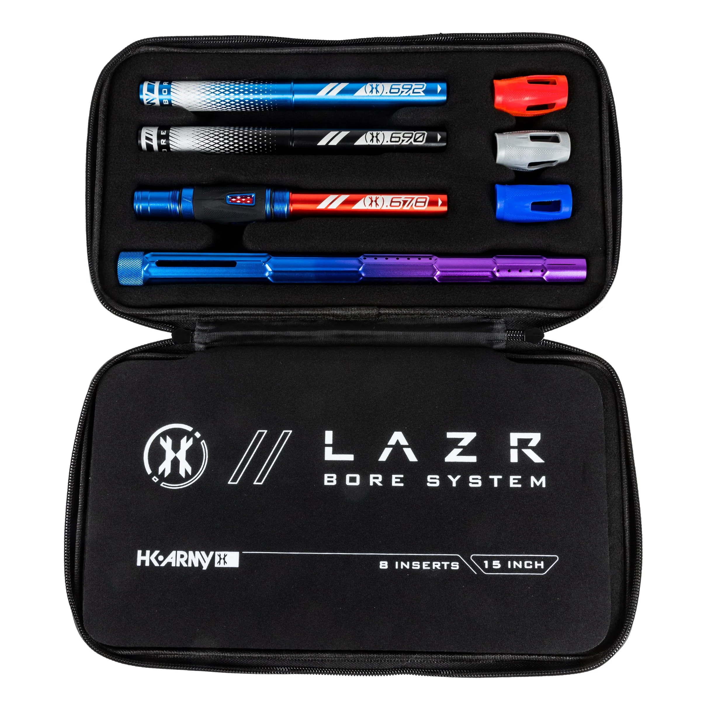 LAZR Elite Fractal Barrel Kit - 15" Blue/Purple Colored Inserts - Cocker Threads - Image 2
