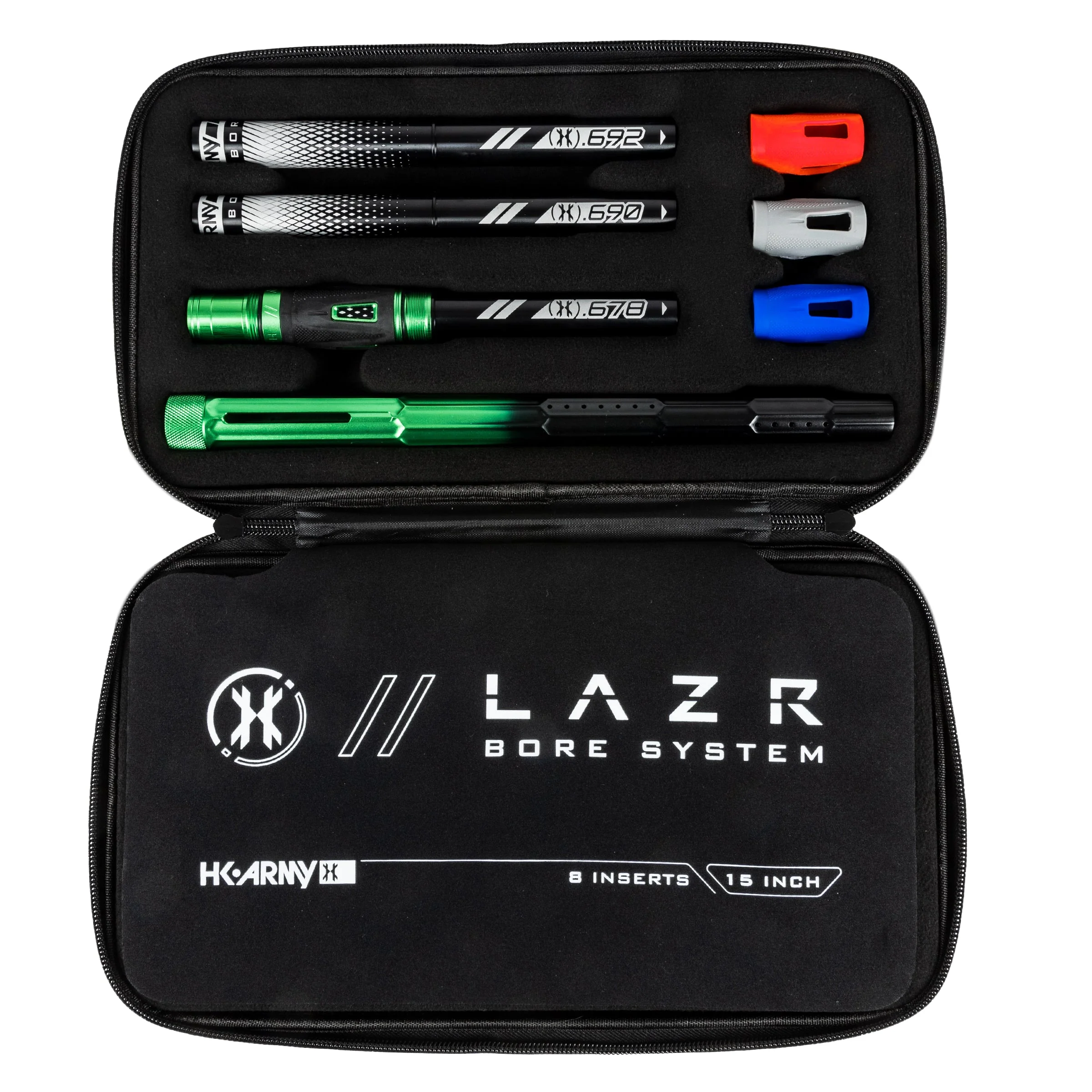 LAZR Elite Fractal Barrel Kit - 15" Green/Black Black Inserts - Cocker Threads - Image 2