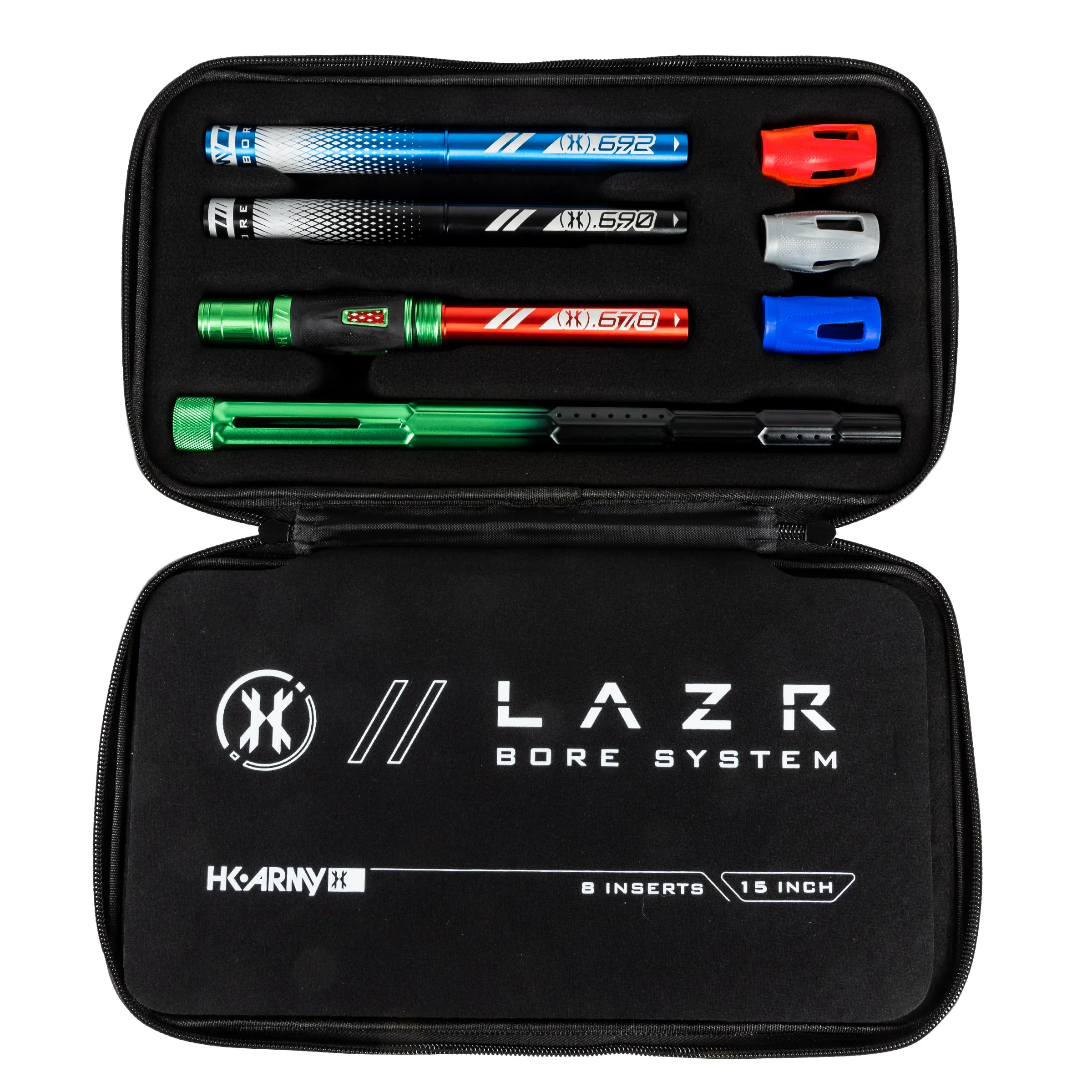 LAZR Elite Fractal Barrel Kit - 15" Green/Black Colored Inserts - Cocker Threads - Image 2