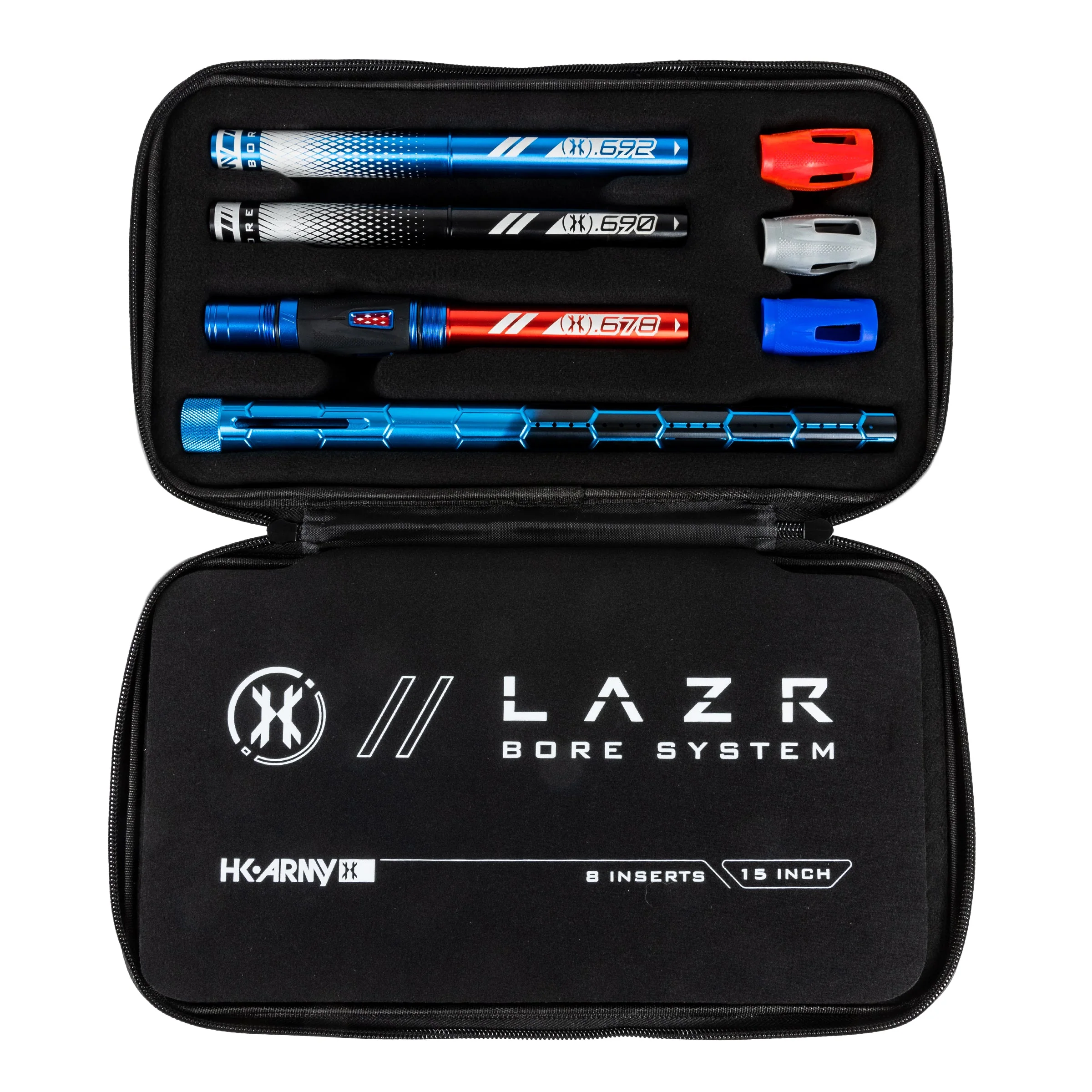 LAZR Elite Nexus Barrel Kit - 15" Blue/Black Colored Inserts - Cocker Threads - Image 2