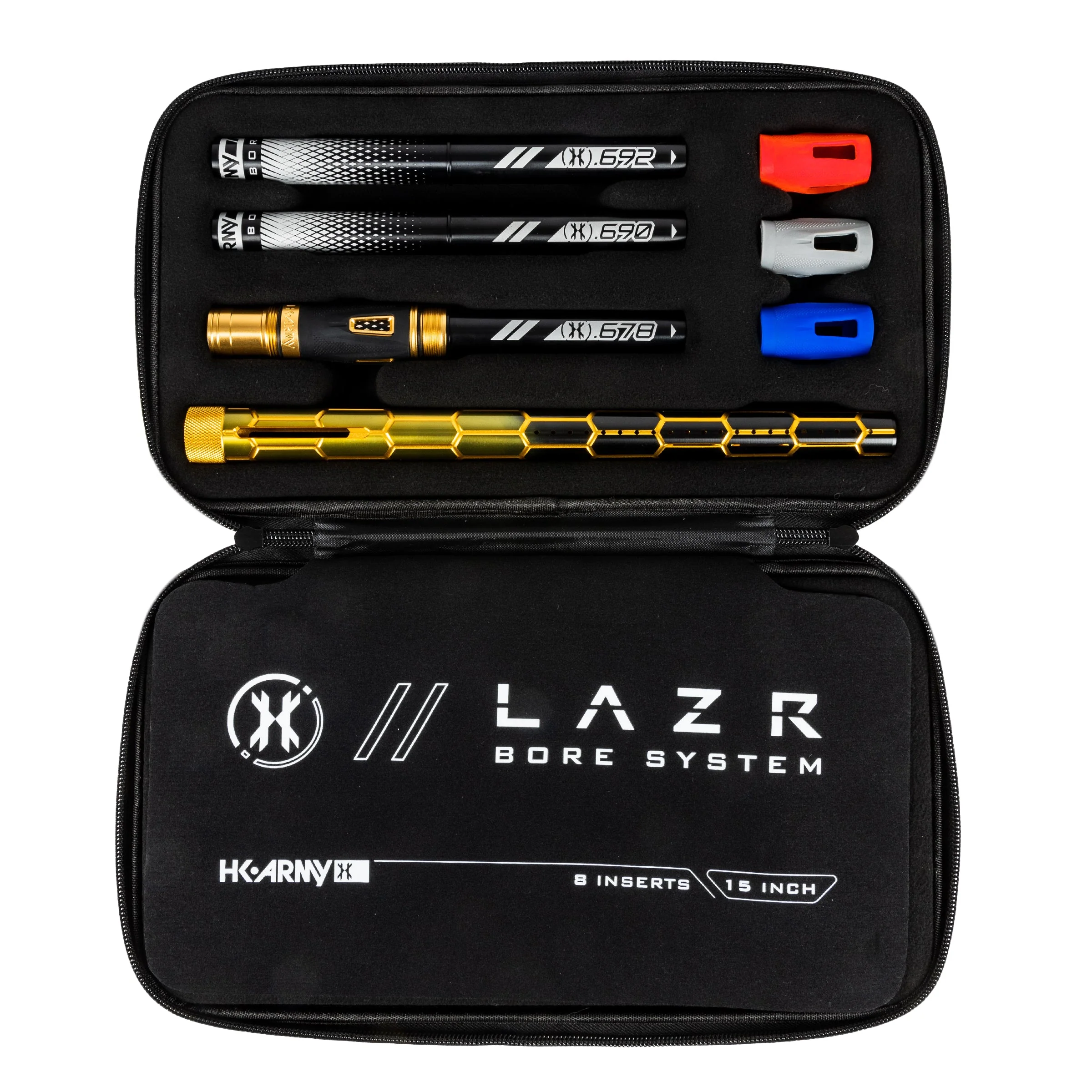 LAZR Elite Nexus Barrel Kit - 15" Gold/Black Black Inserts - Cocker Threads - Image 2