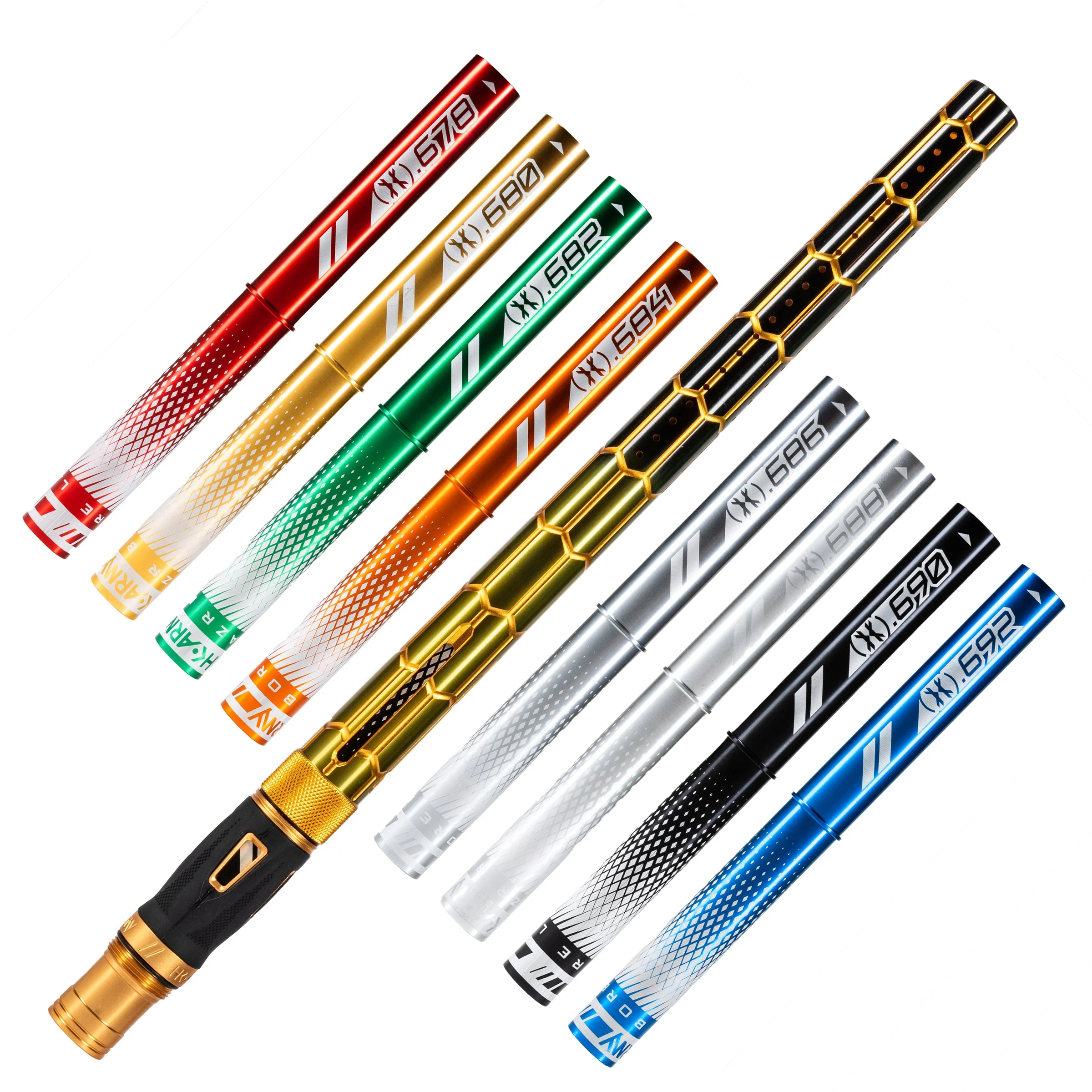 LAZR Elite Nexus Barrel Kit - 15" Gold/Black Colored Inserts - Cocker Threads