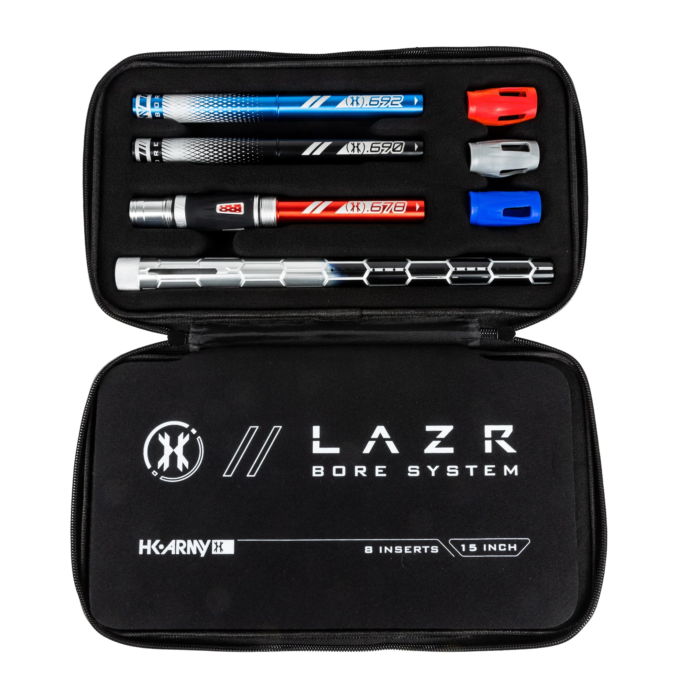 LAZR Elite Nexus Barrel Kit - 15" Silver/Black Colored Inserts - Cocker Threads - Image 2