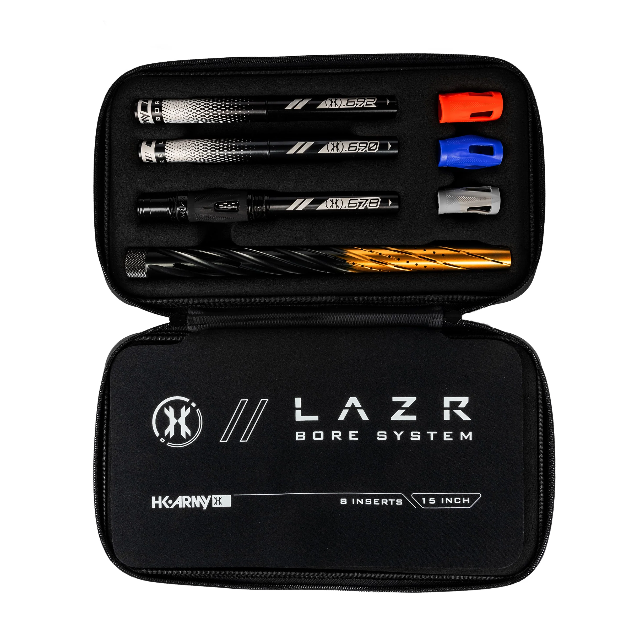 LAZR Elite Orbit Barrel Kit - 15" Black/Gold Fade - Black Inserts - Cocker Threads - Image 3