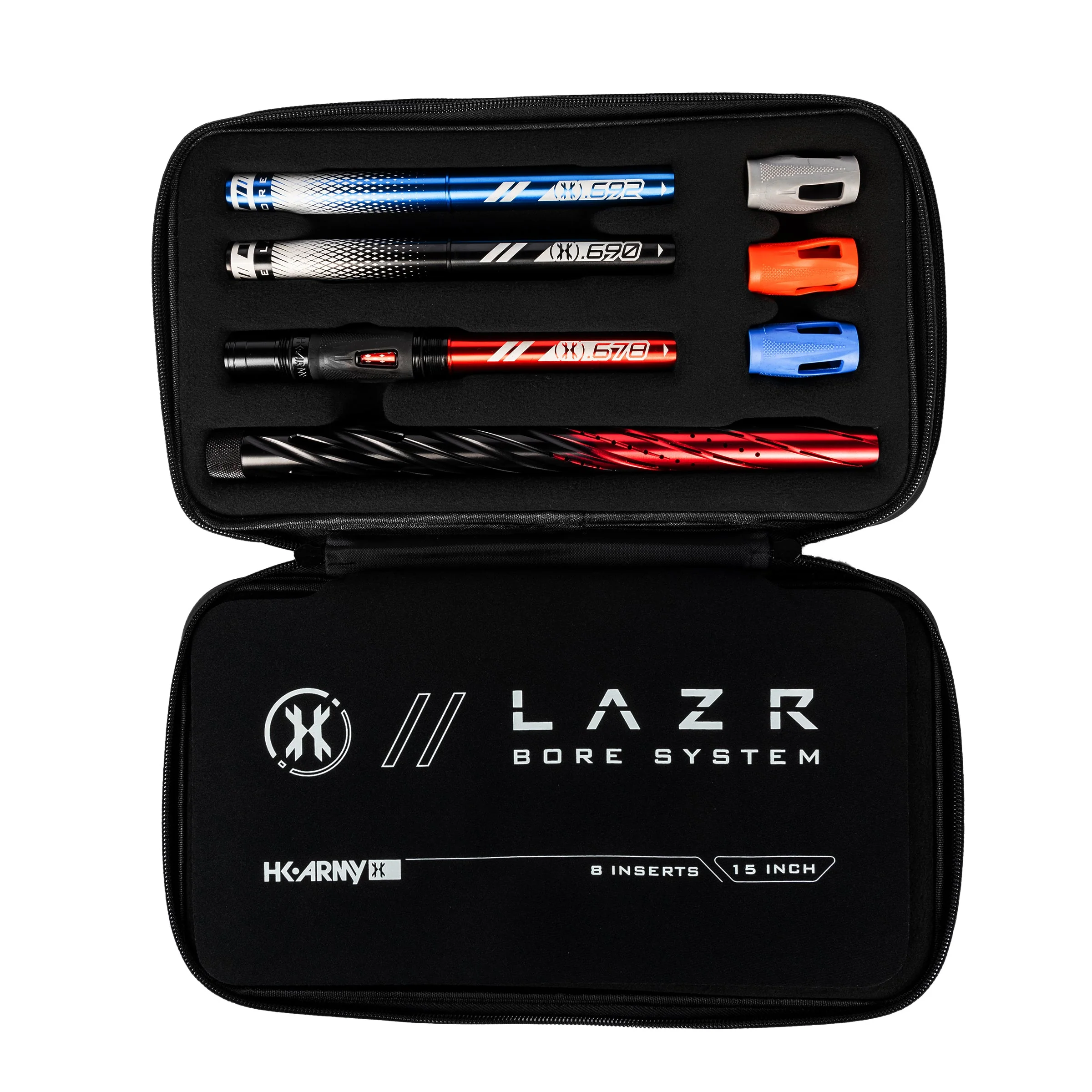 LAZR Elite Orbit Barrel Kit - 15" Black/Red Fade - Colored Inserts - Cocker Threads - Image 3