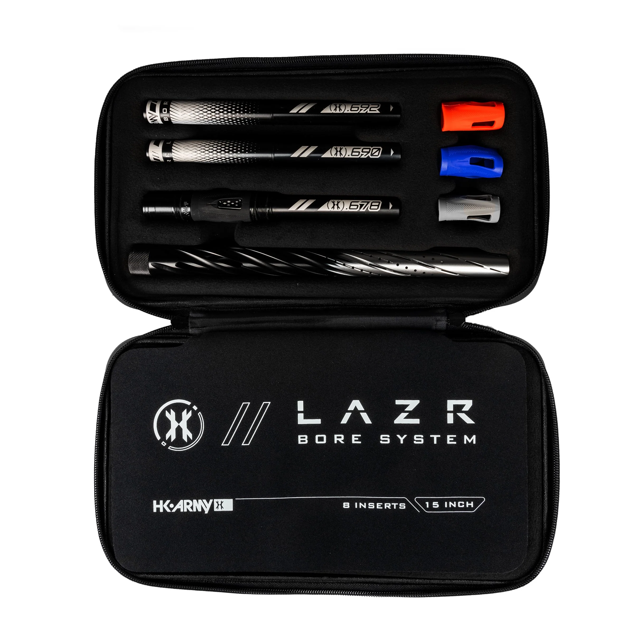 LAZR Elite Orbit Barrel Kit - 15" Black/Silver Fade - Black Inserts - Cocker Threads - Image 3