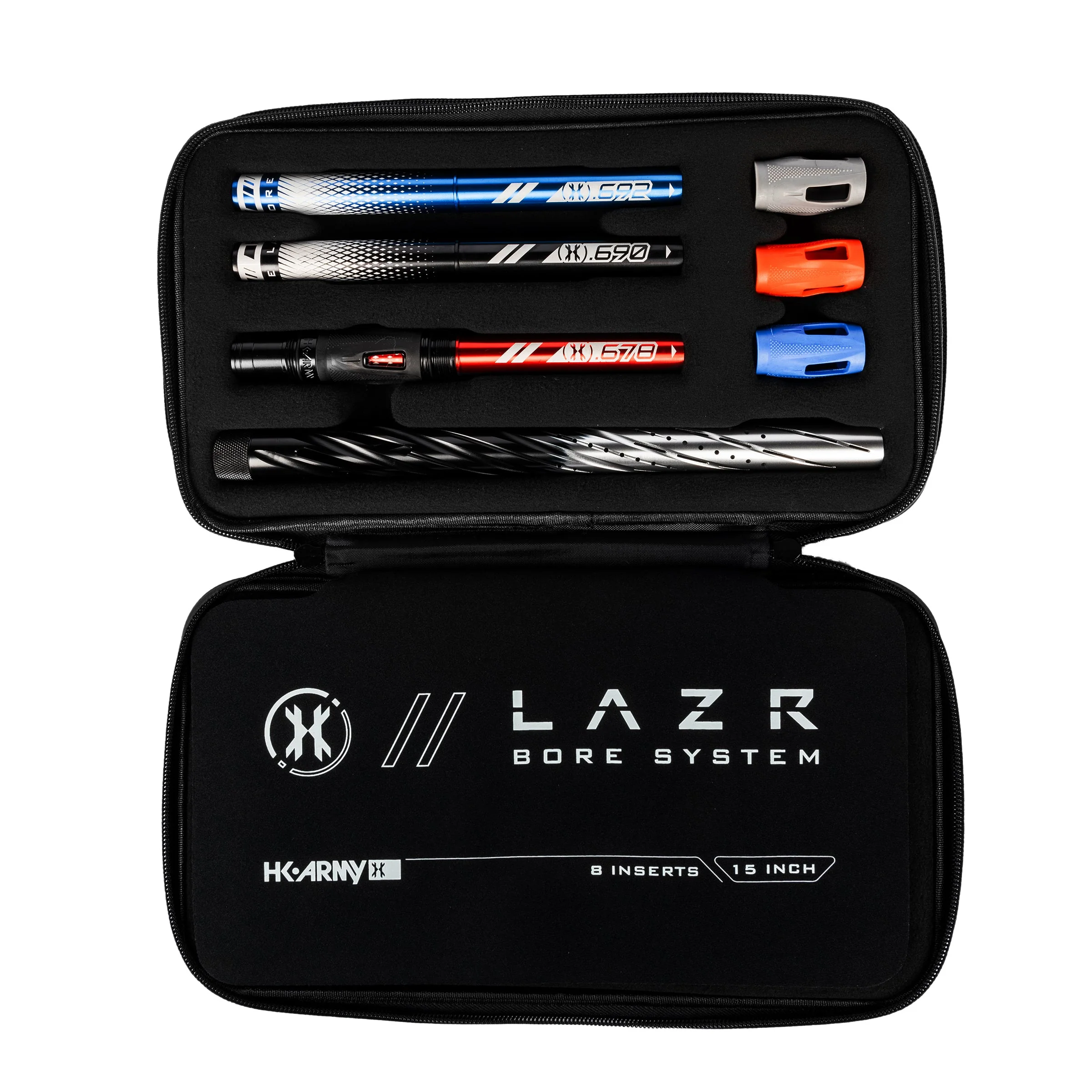LAZR Elite Orbit Barrel Kit - 15" Black/Silver Fade - Colored Inserts - Cocker Threads - Image 3