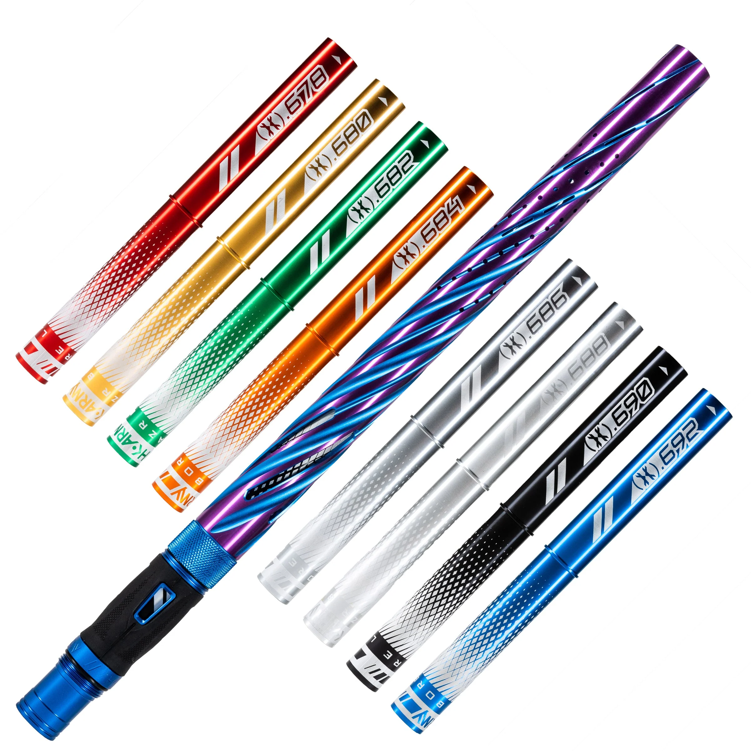 LAZR Elite Orbit Barrel Kit - 15" Blue/Purple Colored Inserts - Cocker Threads