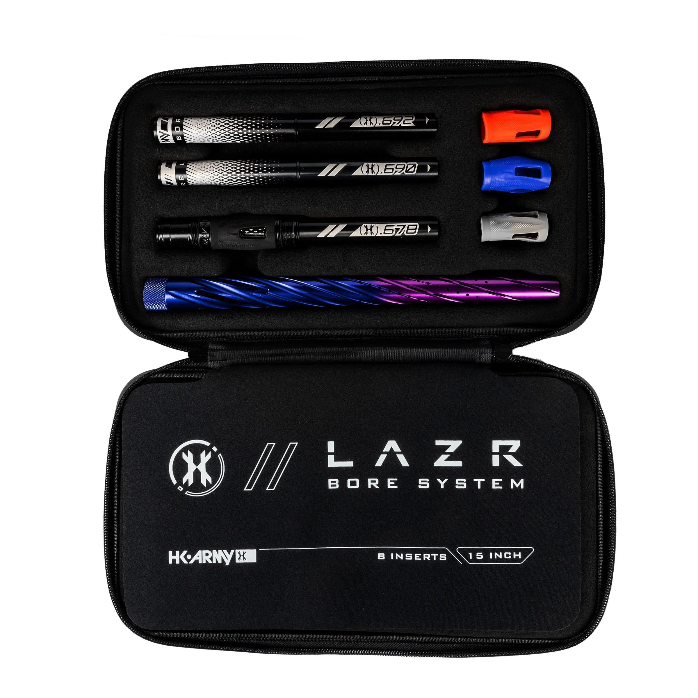 LAZR Elite Orbit Barrel Kit - 15" Blue/Purple Fade - Black Inserts - Cocker Threads - Image 3