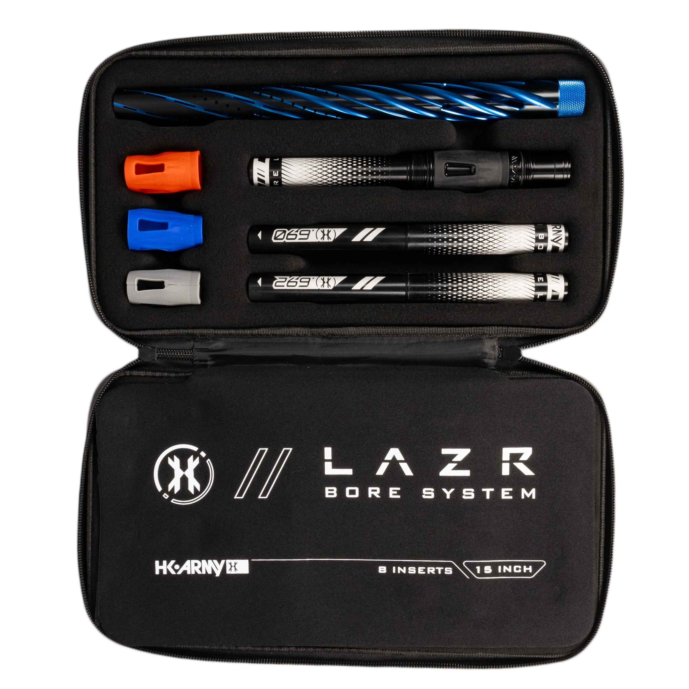 LAZR Elite Orbit Barrel Kit - 15" Dust Blue/Black - Black Inserts - Cocker Threads - Image 3