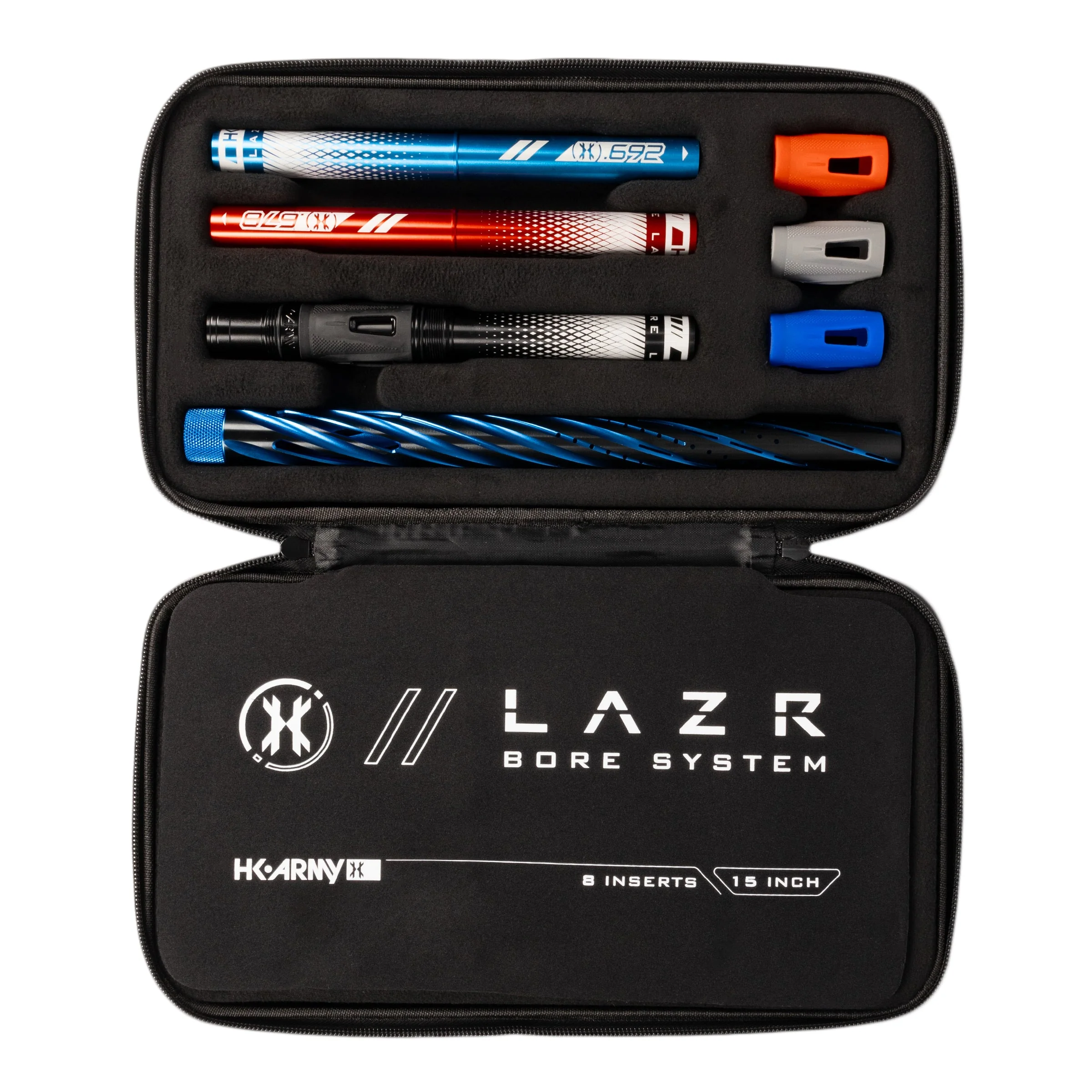 LAZR Elite Orbit Barrel Kit - 15" Dust Blue/Black - Colored Inserts - Cocker Threads - Image 3