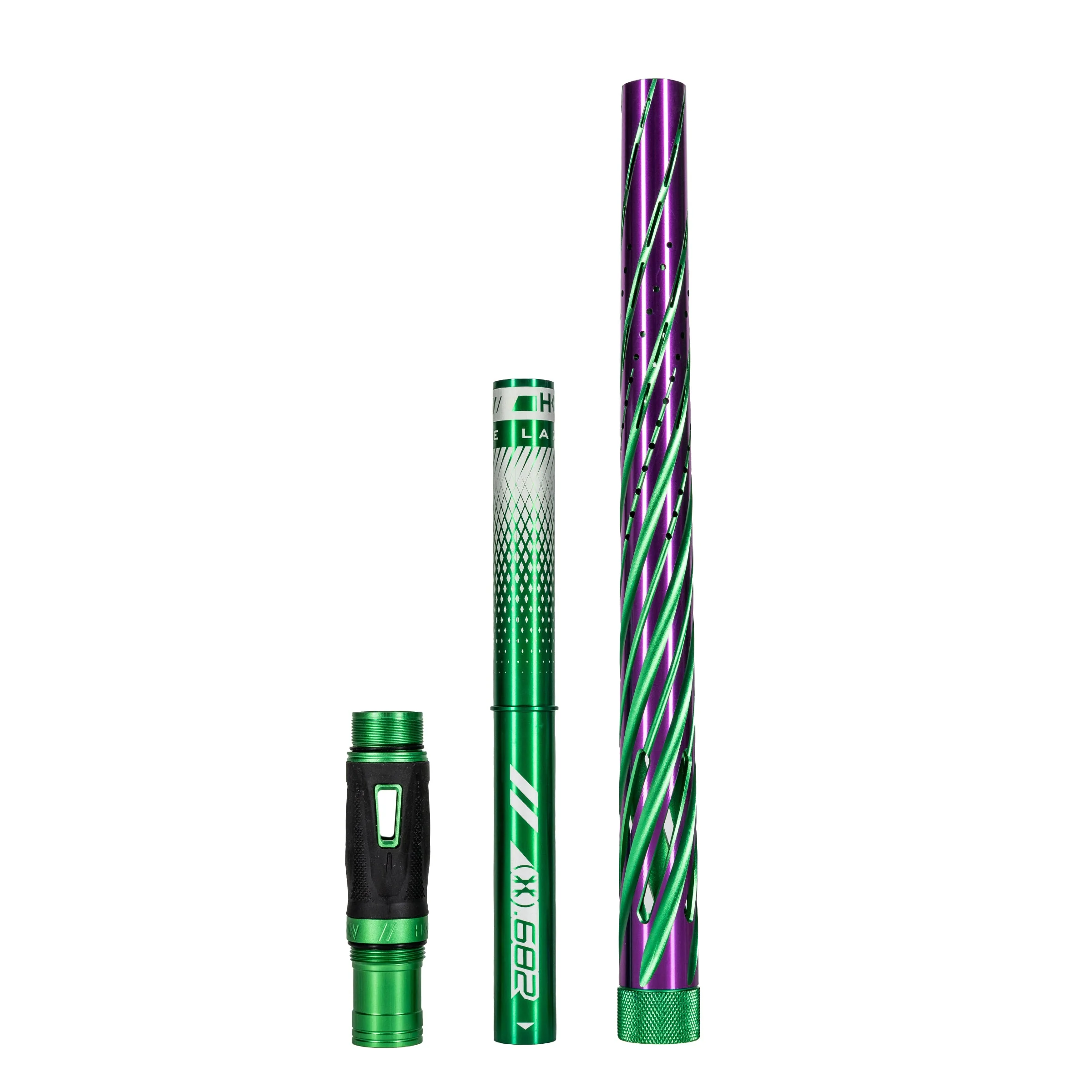 LAZR Elite Orbit Barrel Kit - 15" Green/Purple Colored Inserts - Cocker Threads - Image 4
