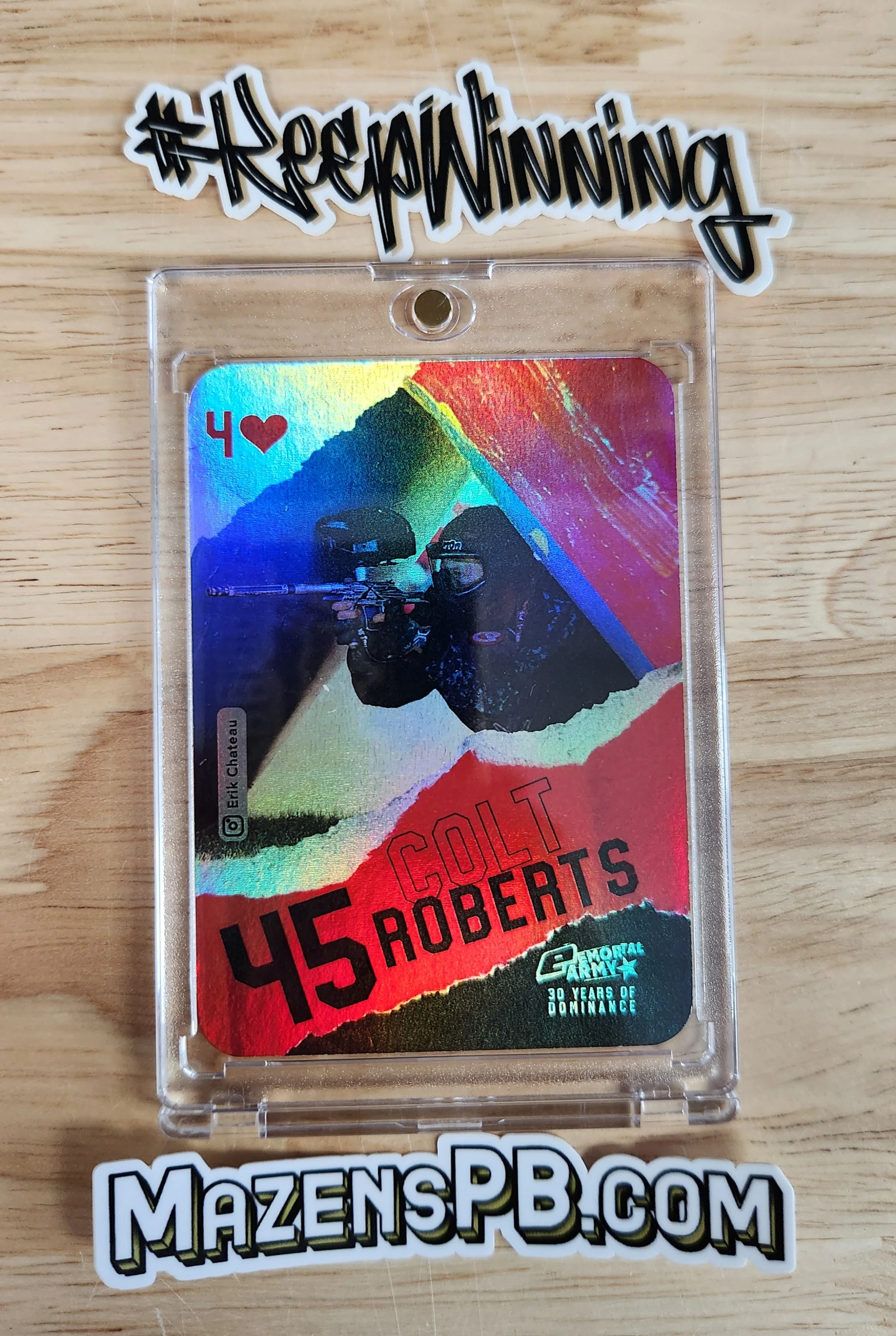 Planet Eclipse Emortal Trading Card - 4 of Hearts - Colt Roberts Holo