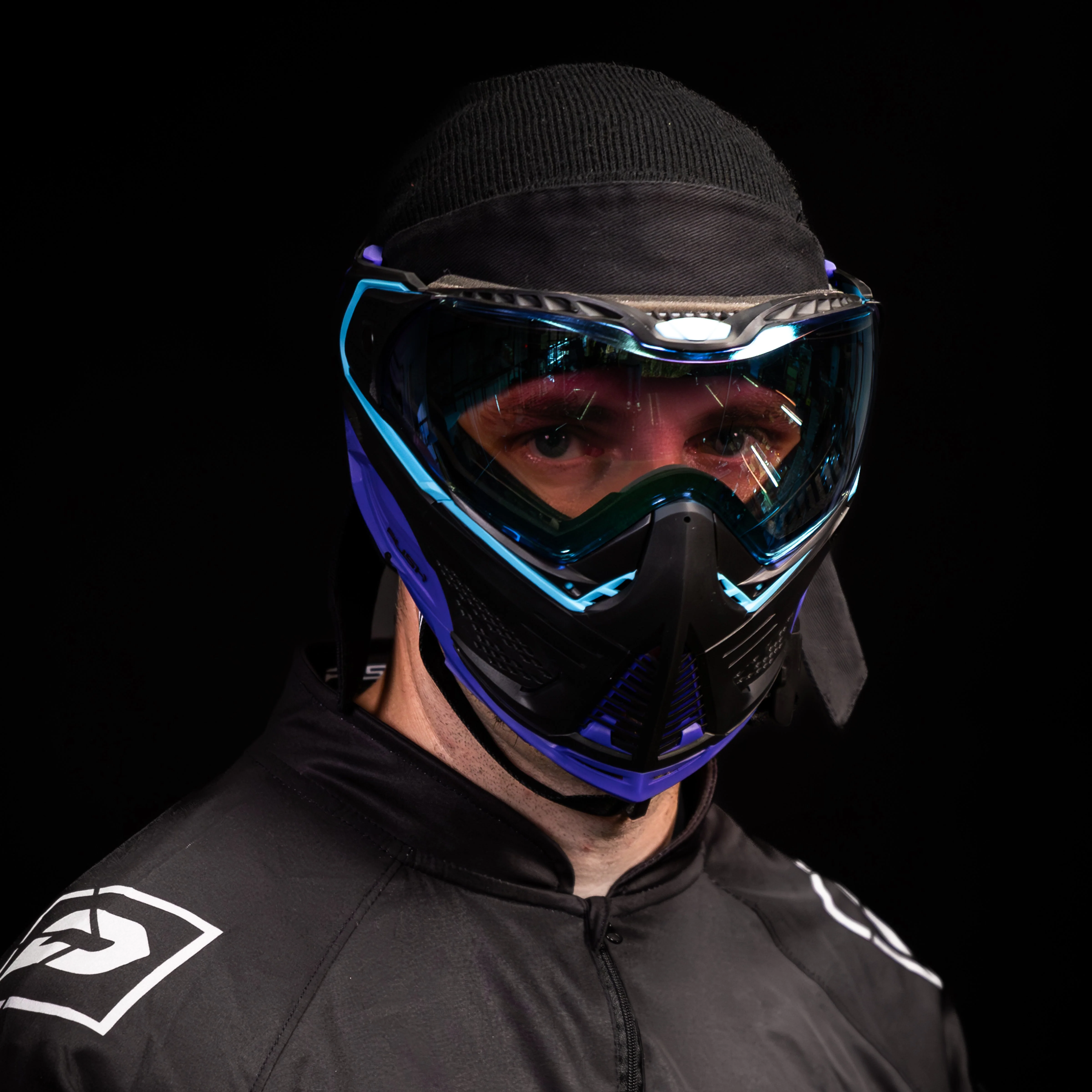 Push Unite Goggle Mk II - Nebula (Black/Turq/Purple) - Blue Lens - Image 2