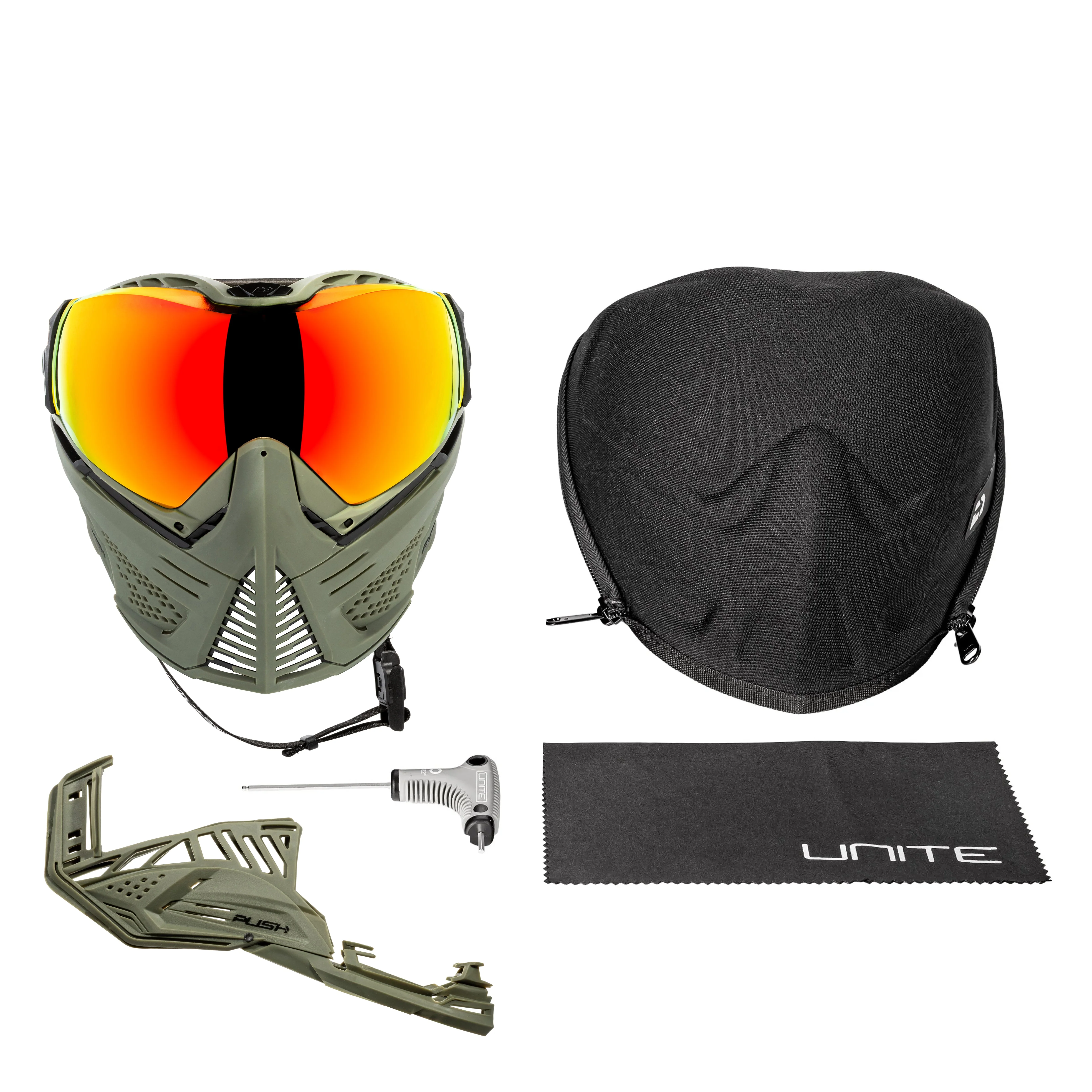 Unite Goggle Mk II - Raptor (Olive/Black) - Red Lens - Image 7