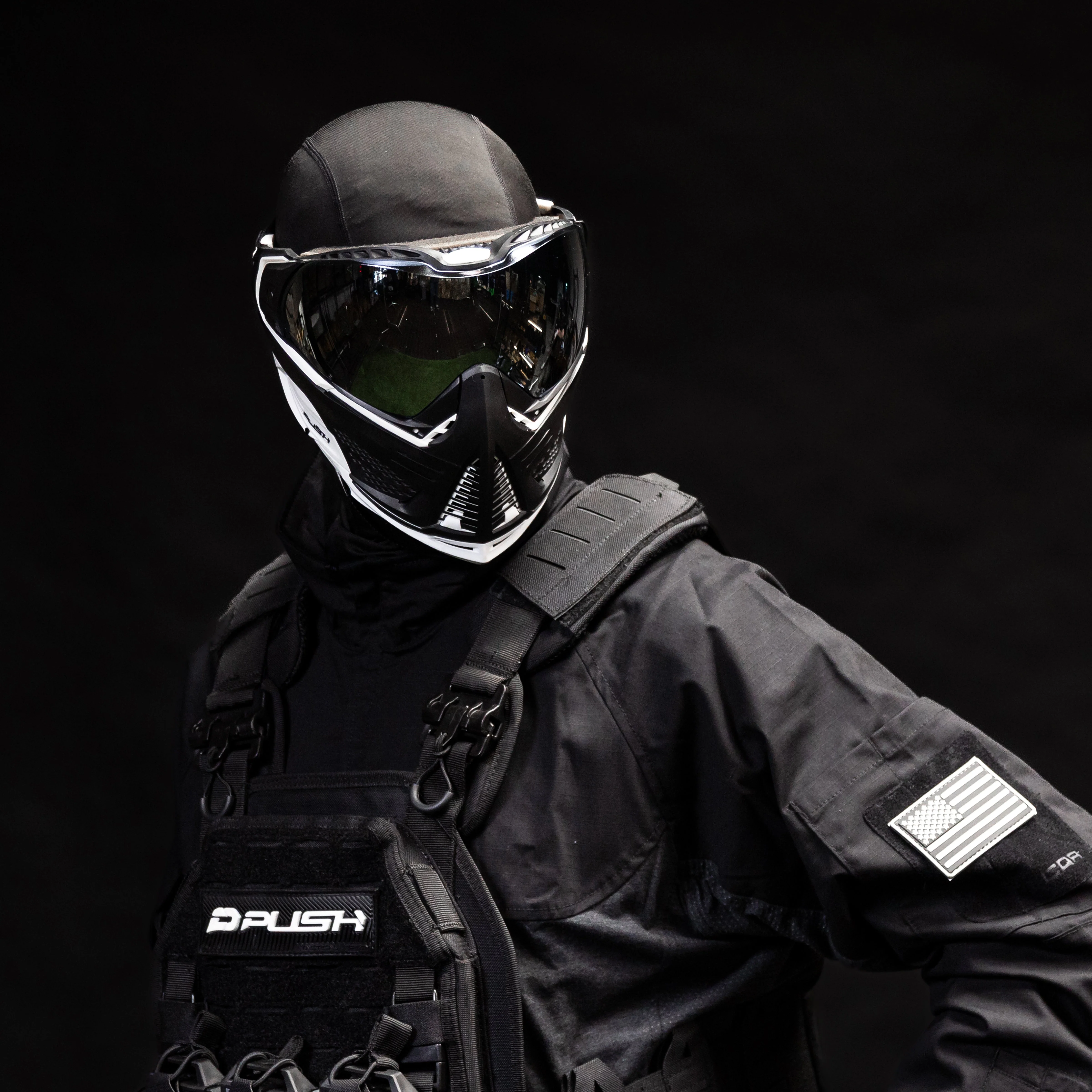 Push Unite Goggle Mk II - Seeker (Black/White) - Silver Lens - Image 2