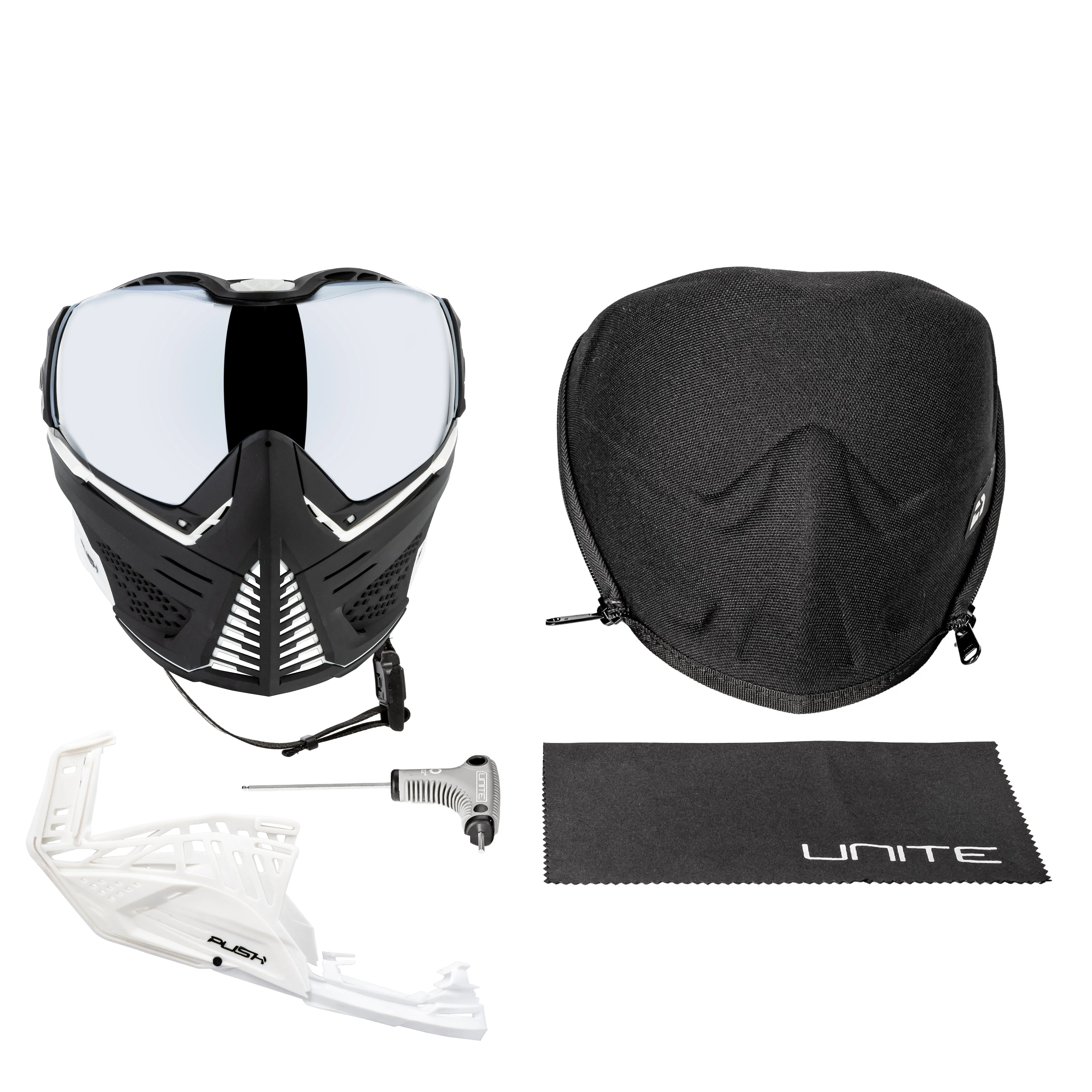 Push Unite Goggle Mk II - Seeker (Black/White) - Silver Lens - Image 7