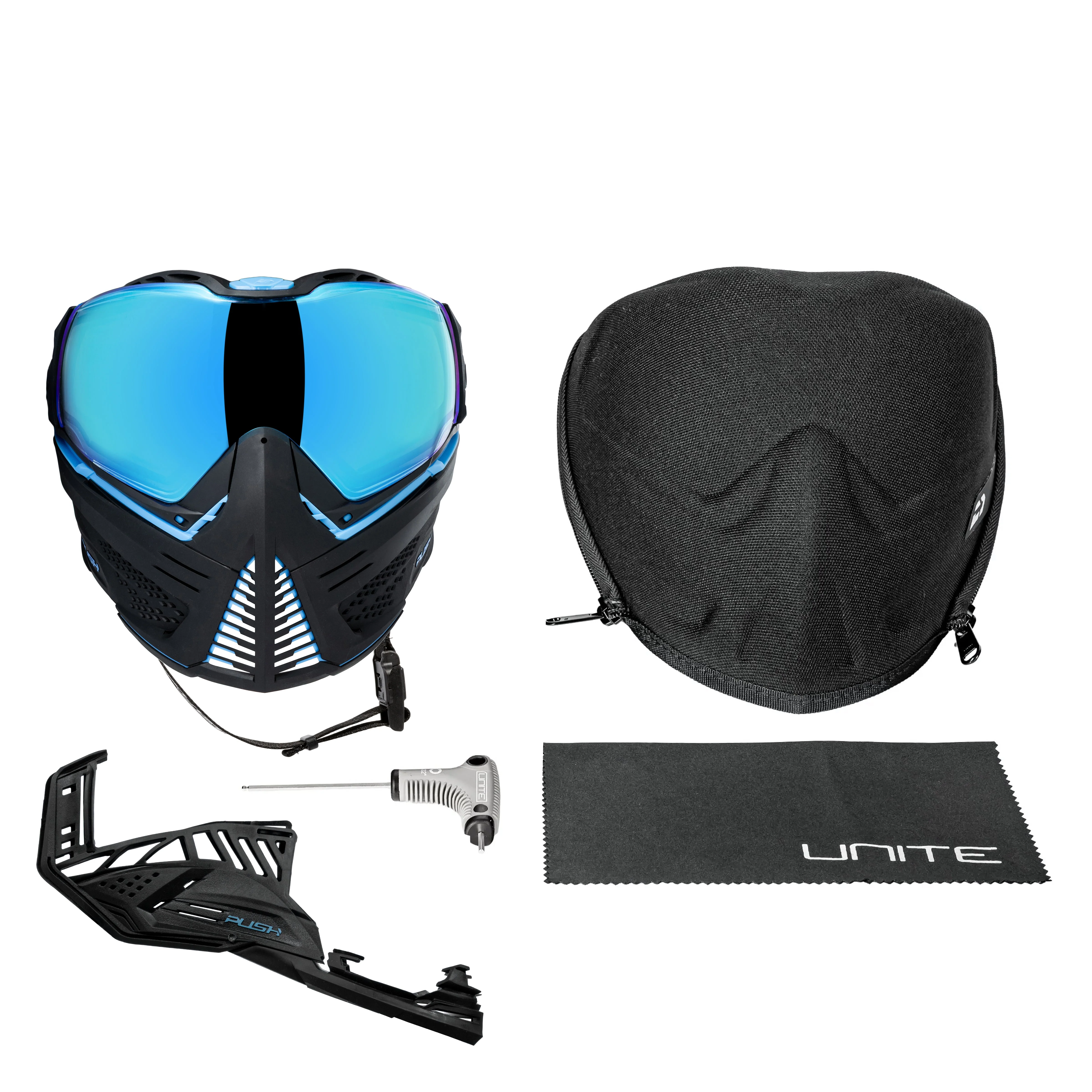 Push Unite Goggle Mk II - Vortex (Black/Blue) - Blue Lens - Image 7