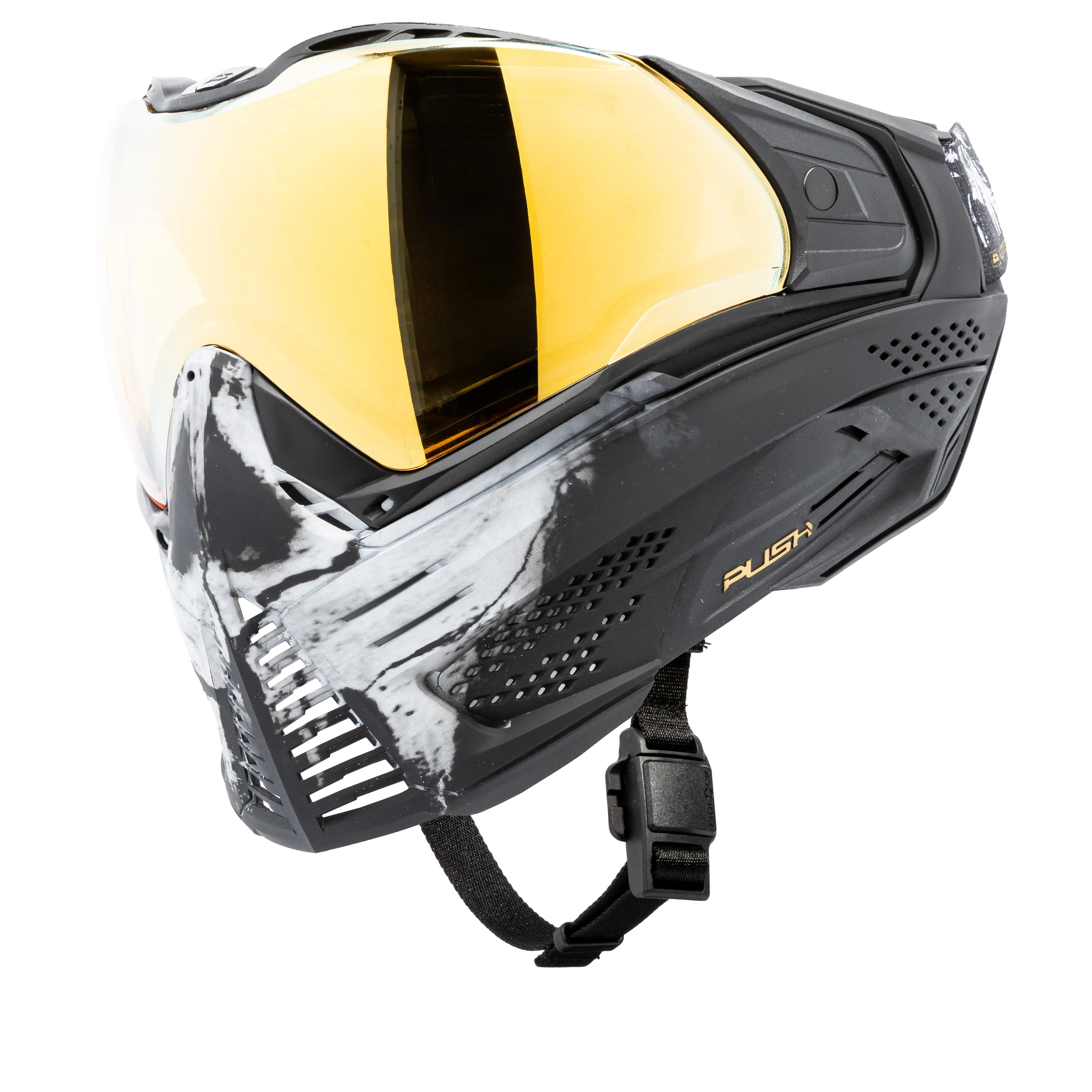 Unite Goggle Mk II - Warlord Enforcer (Black/White Skull) - Gold Lens - Image 10