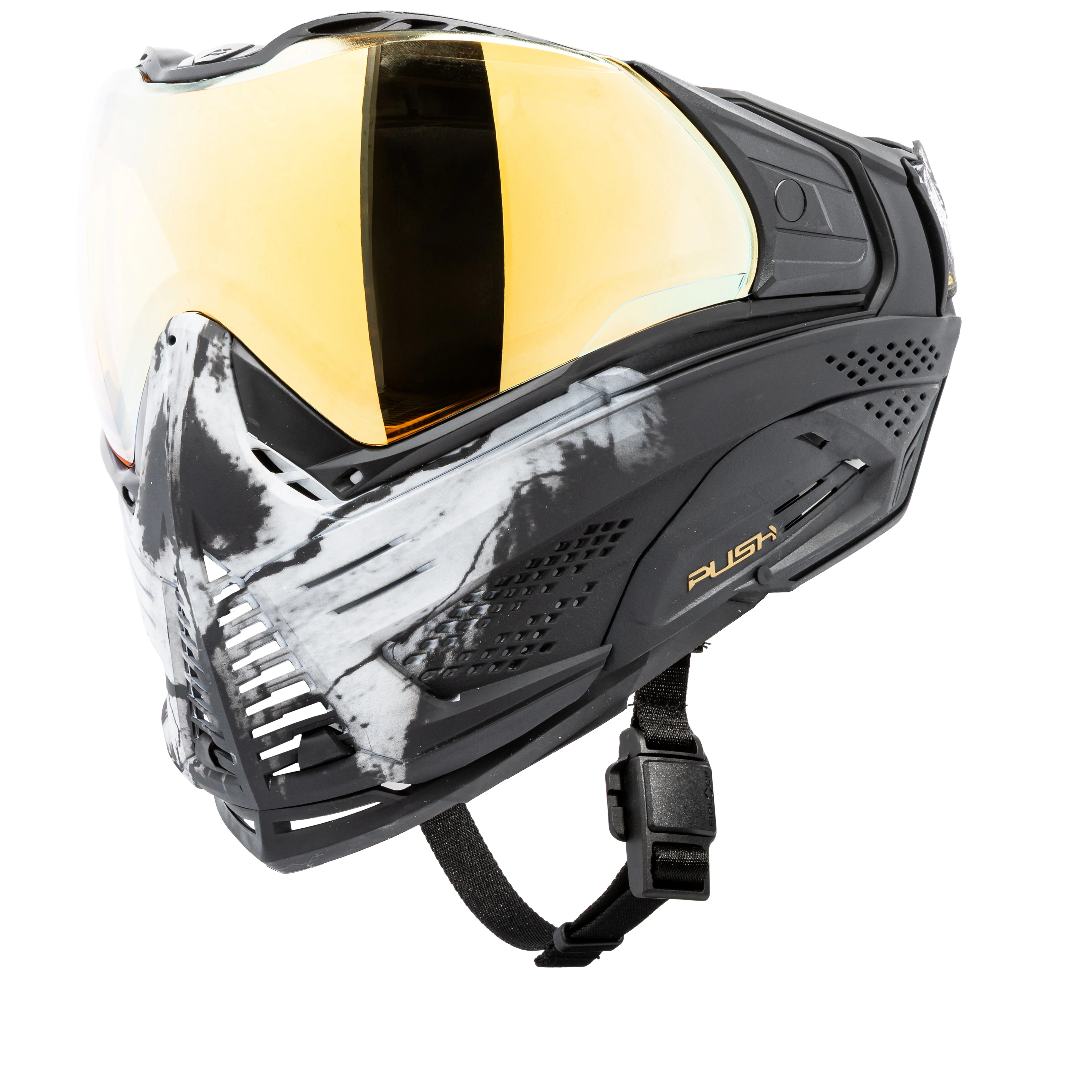 Unite Goggle Mk II - Warlord Enforcer (Black/White Skull) - Gold Lens - Image 12