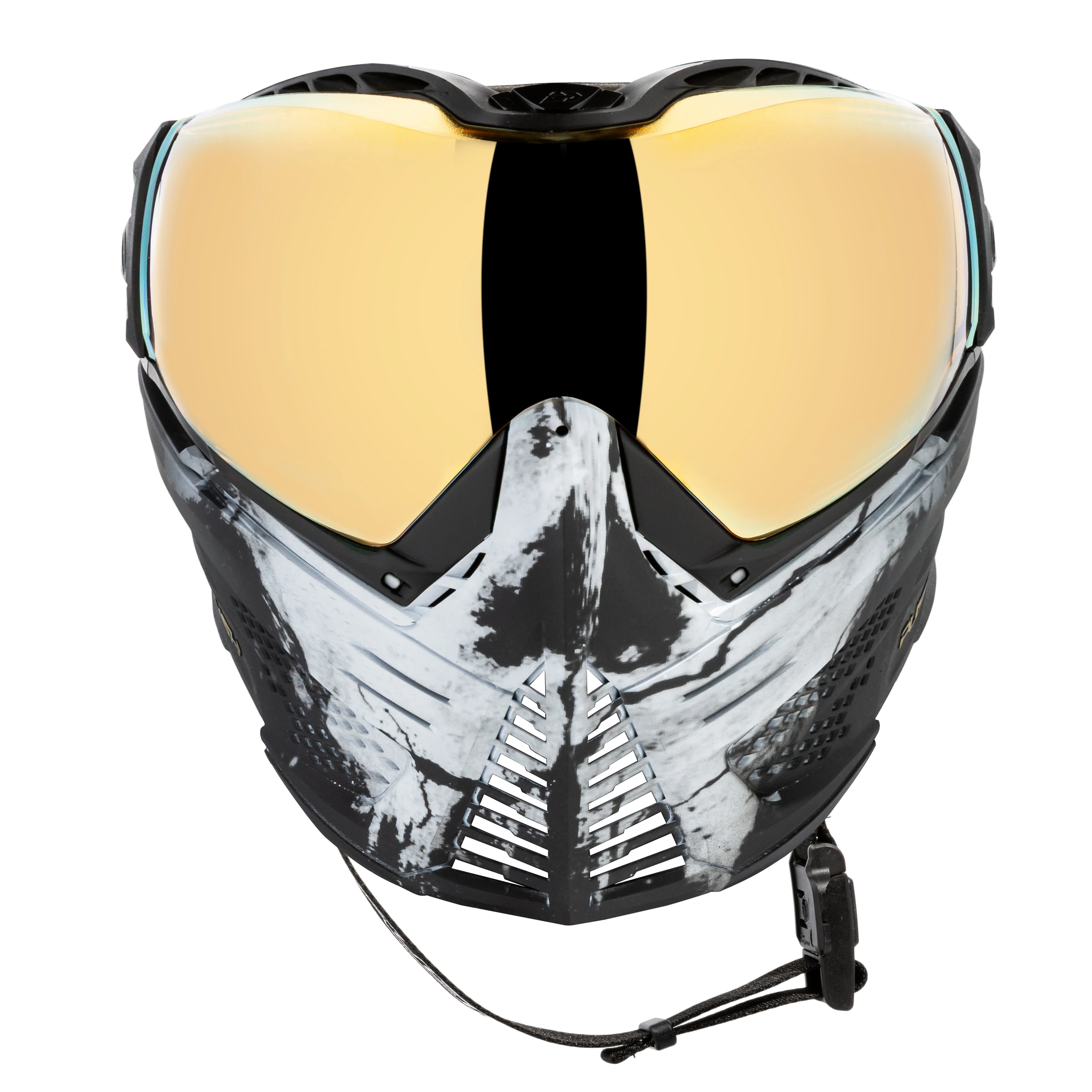 Unite Goggle Mk II - Warlord Enforcer (Black/White Skull) - Gold Lens - Image 3