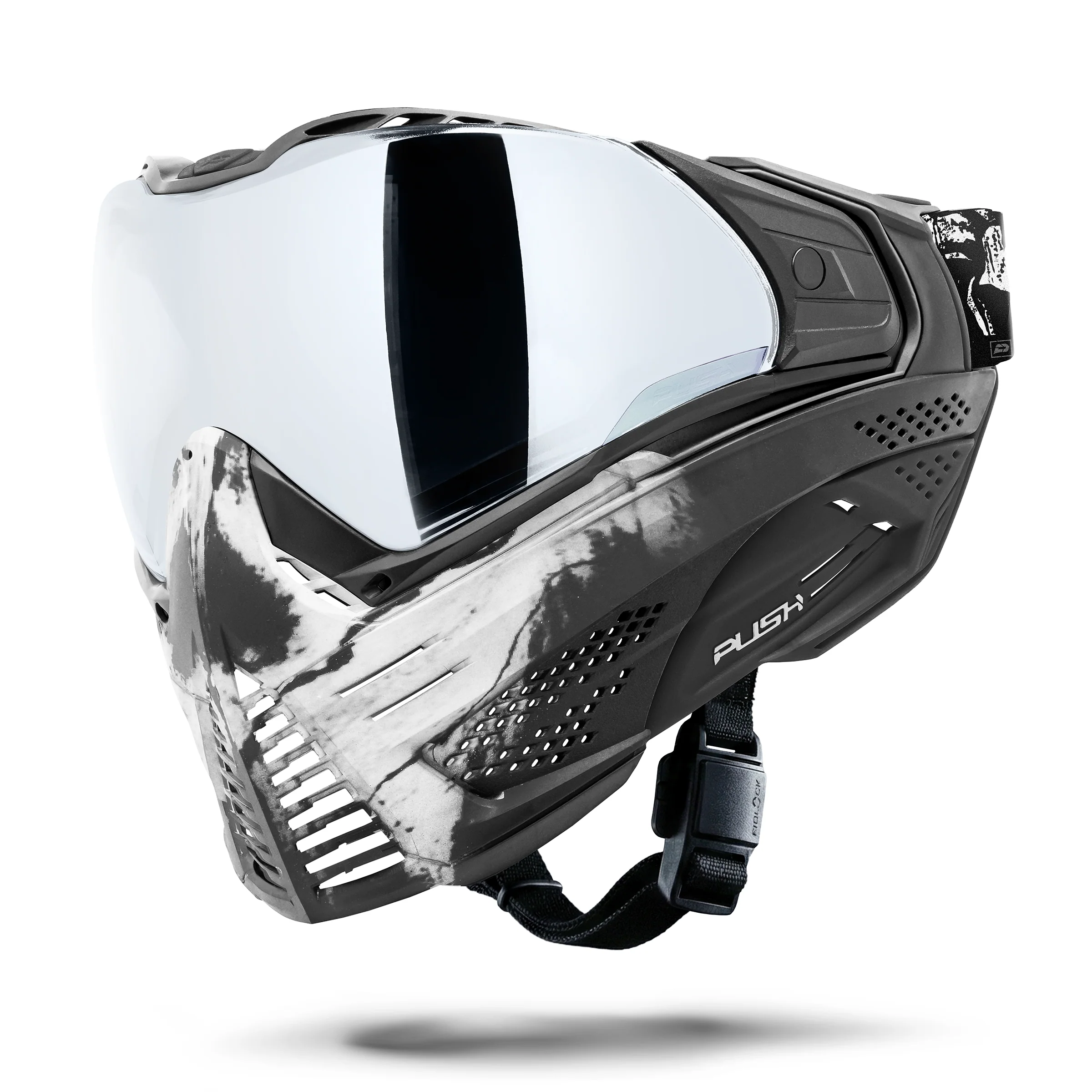 Push Unite Goggle Mk II - Warlord Omen (Black/White Skull) - Silver Lens - Image 5