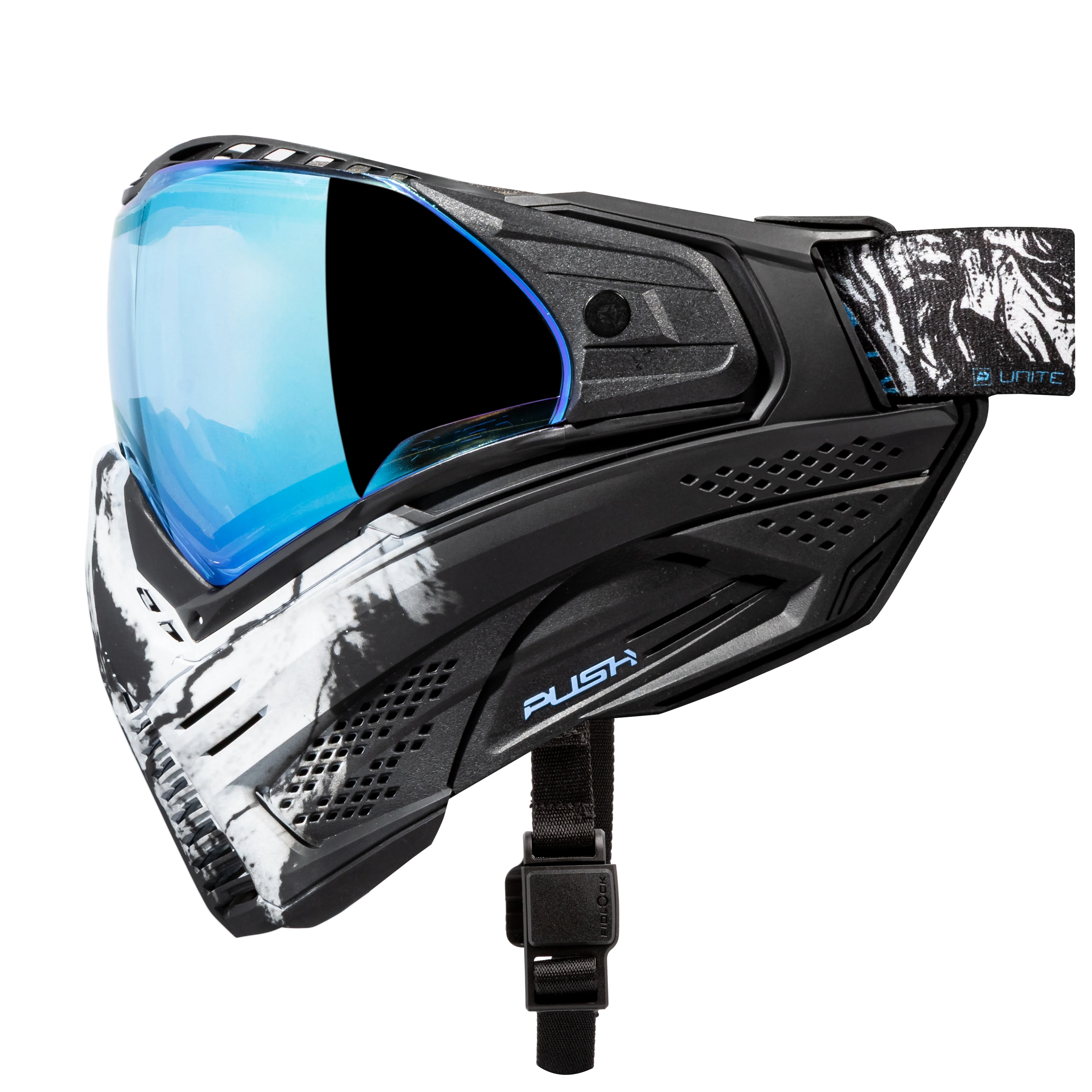 Push Unite Goggle Mk II  - Warlord Soul (Black/White Skull) - Blue Lens - Image 10