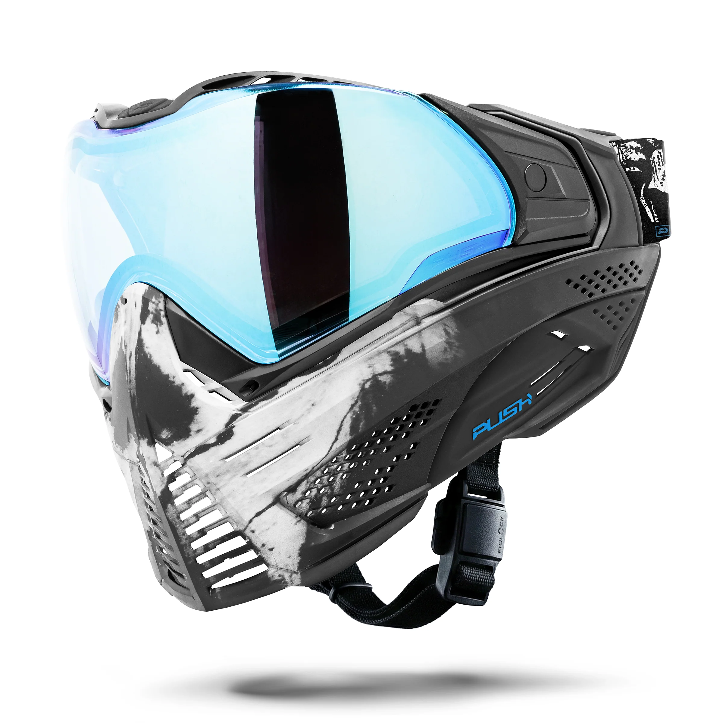Push Unite Goggle Mk II  - Warlord Soul (Black/White Skull) - Blue Lens - Image 5