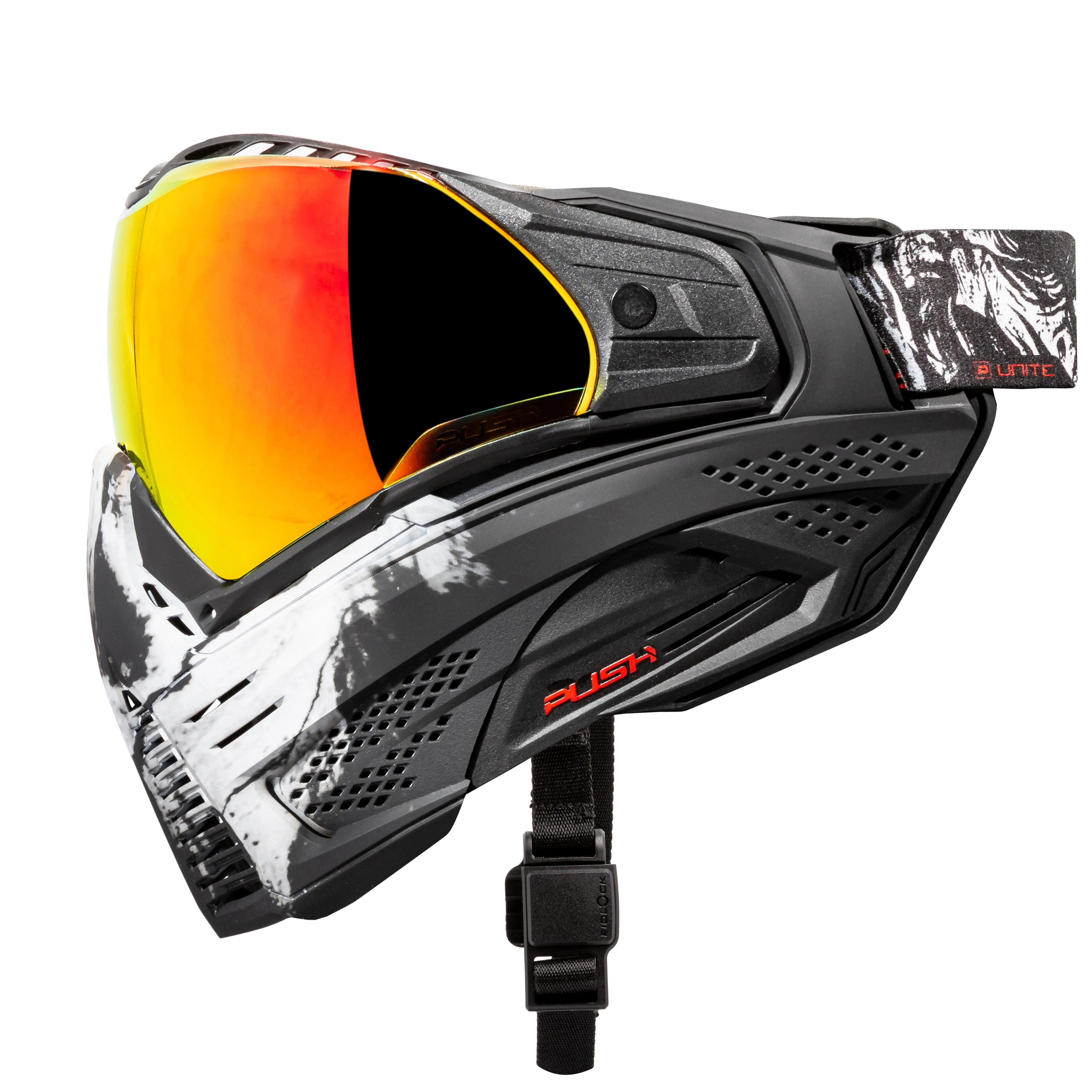 Push Unite Goggle Mk II - Warlord Viper (Black/White Skull) - Red Lens - Image 10