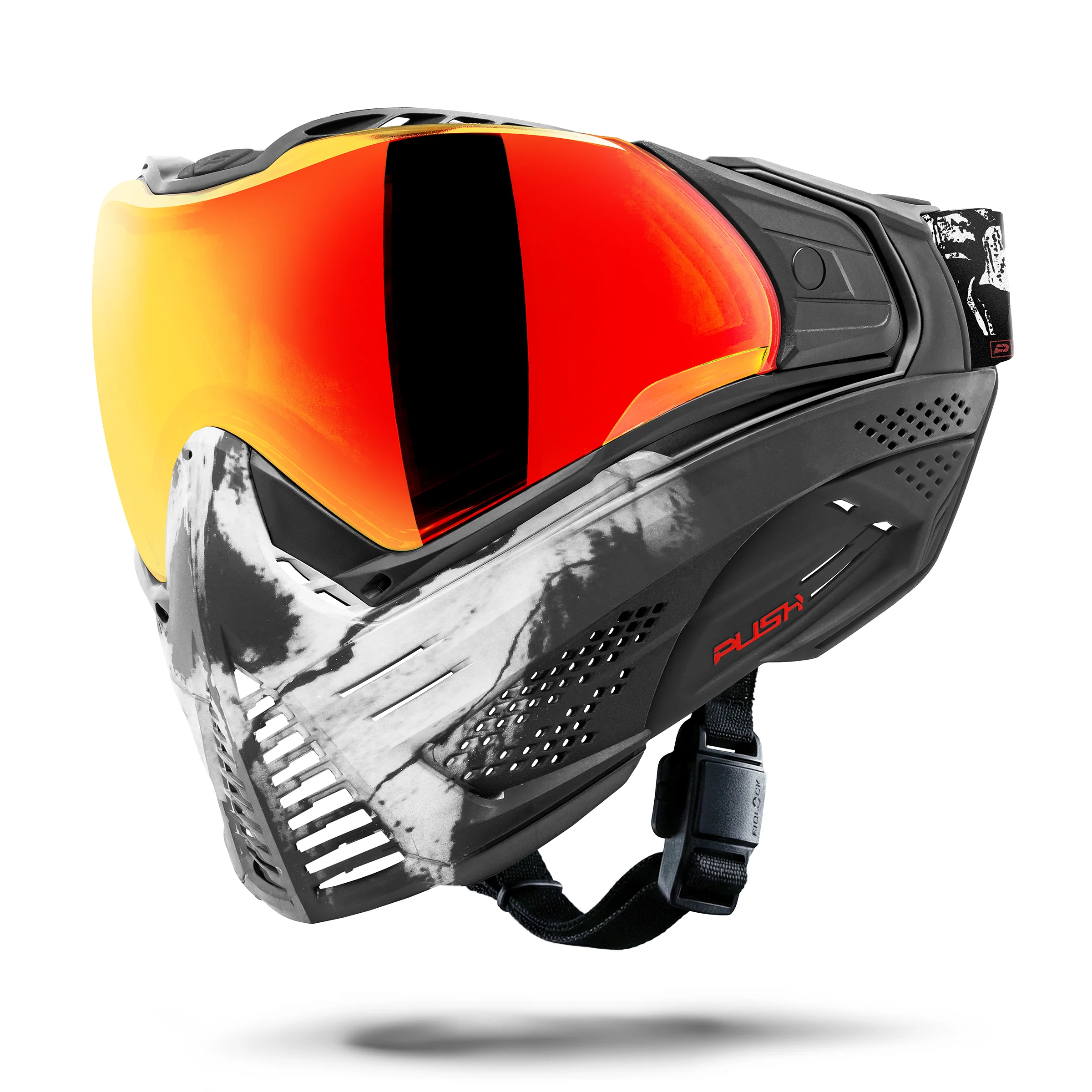 Push Unite Goggle Mk II - Warlord Viper (Black/White Skull) - Red Lens - Image 5